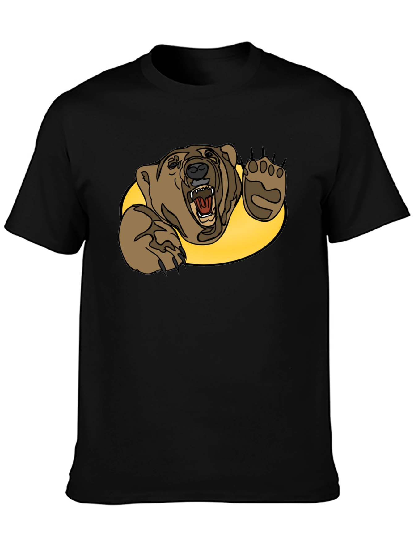 Grizzly Bear Graphic Tee - Black
