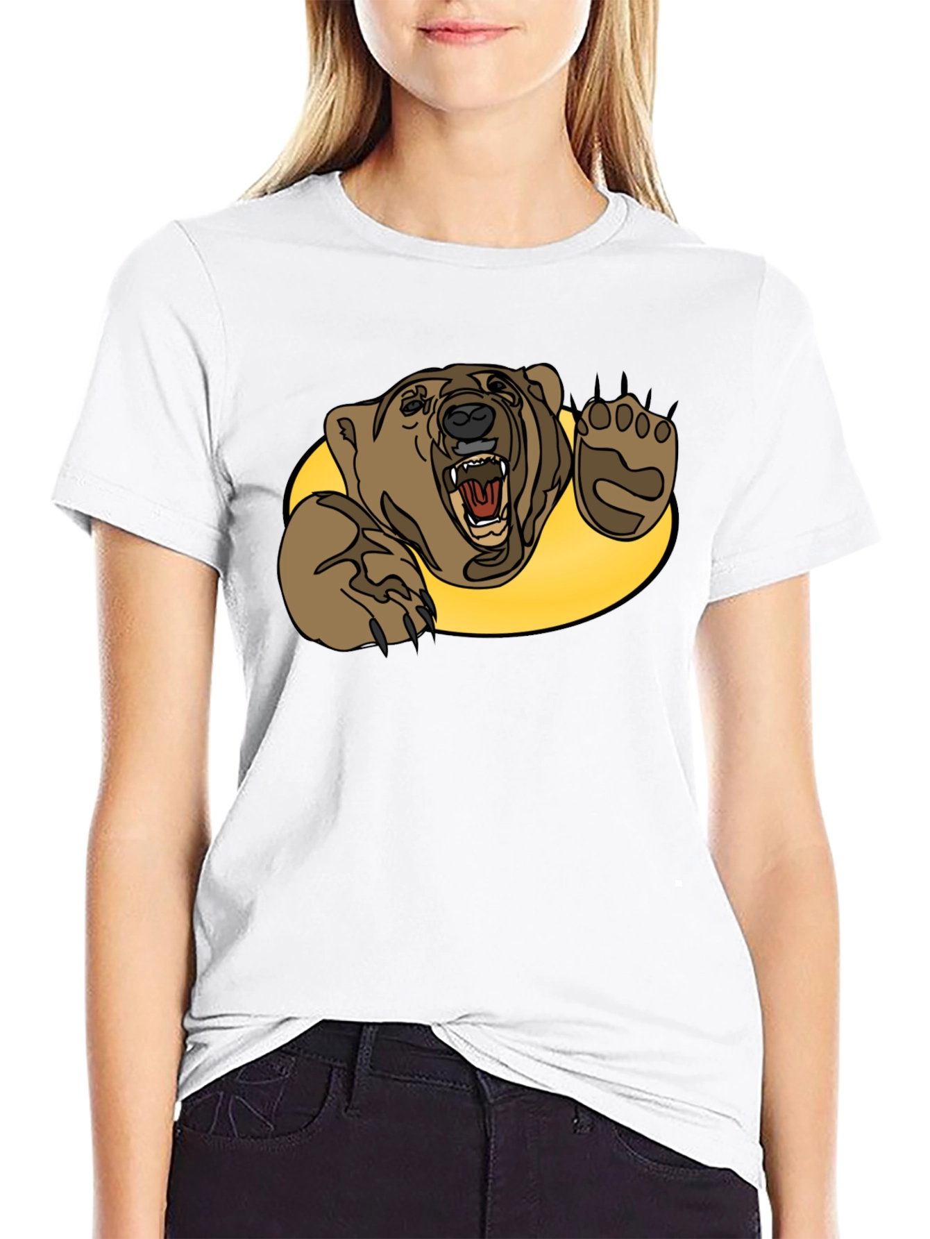 Grizzly Bear Graphic Tee - Black
