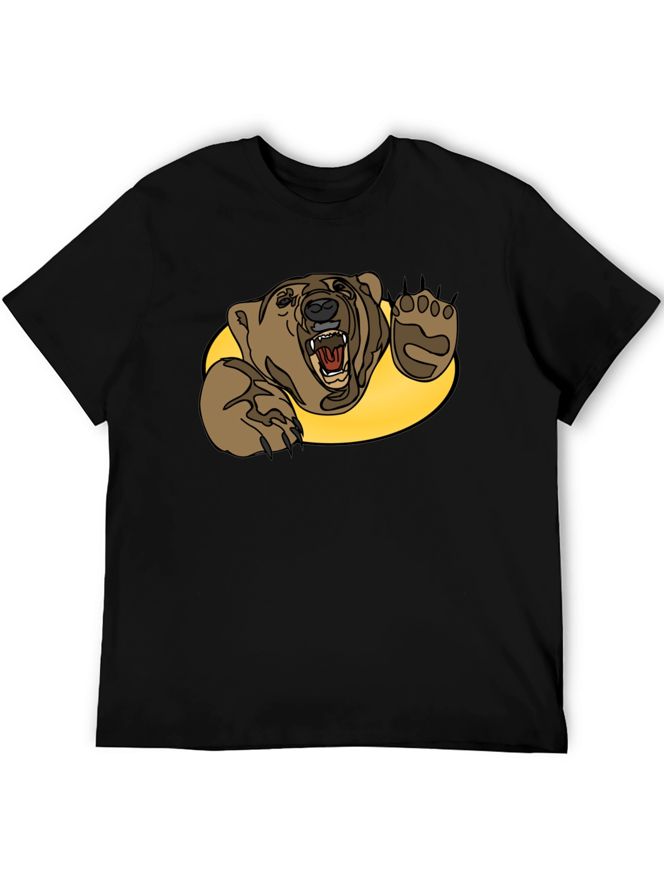 Grizzly Bear Graphic Tee - Black