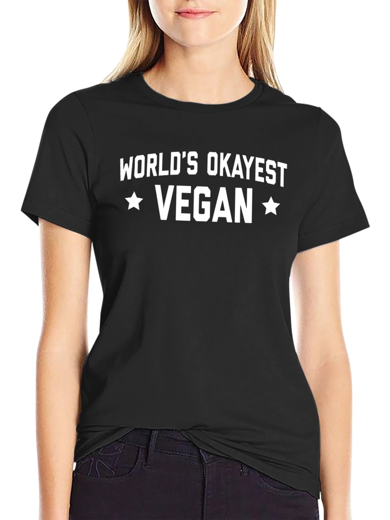 Worlds Okayest Vegan T-Shirt - Funny Vegan Tee