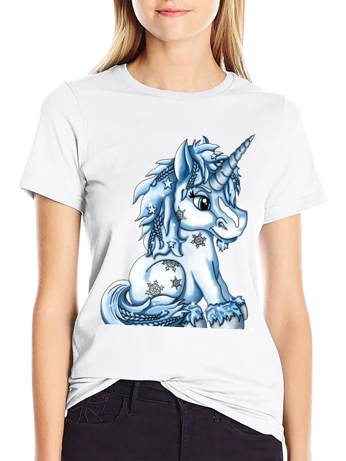 Unicorn Winter T-Shirt - Black