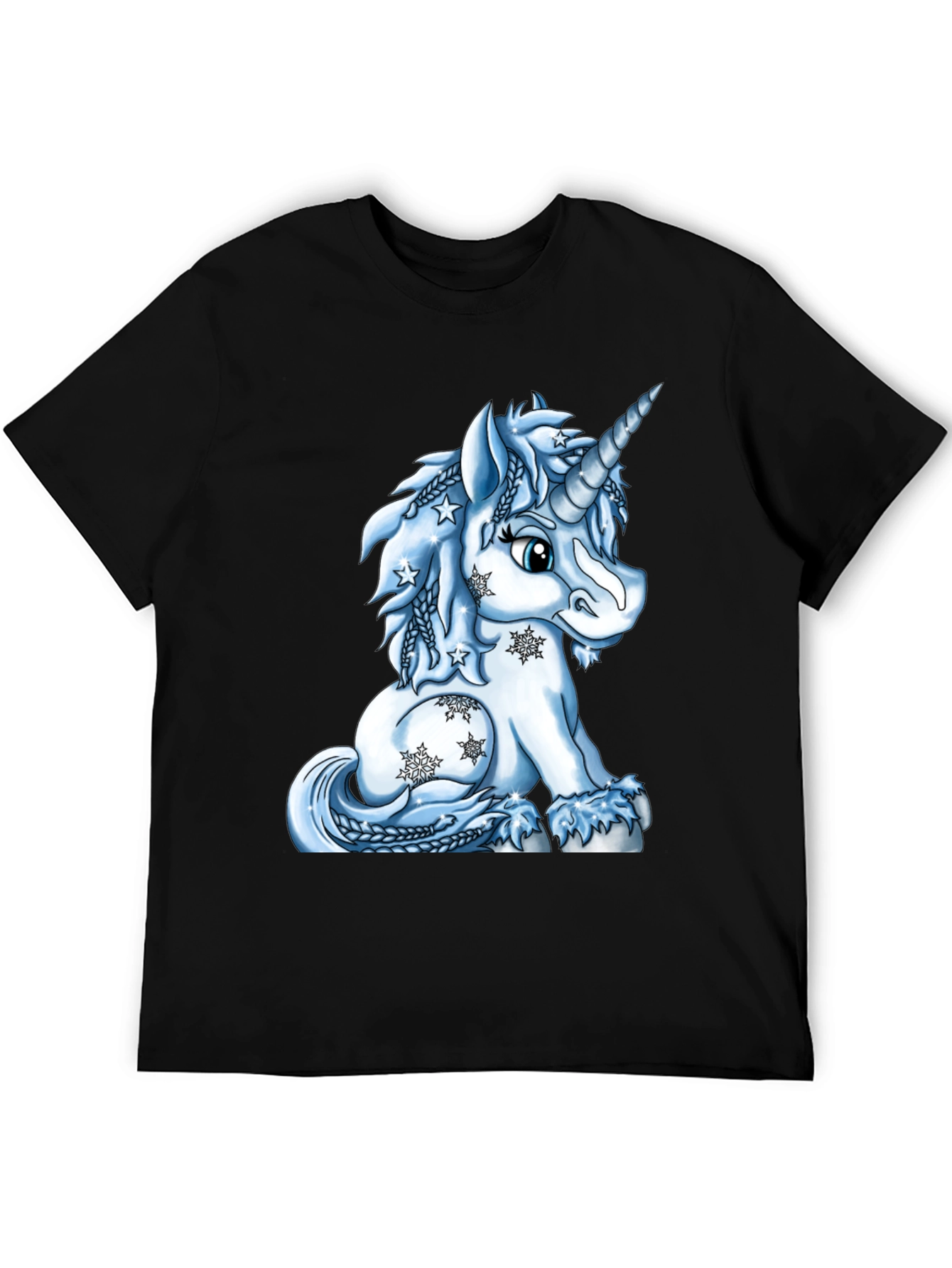 Unicorn Winter T-Shirt - Black