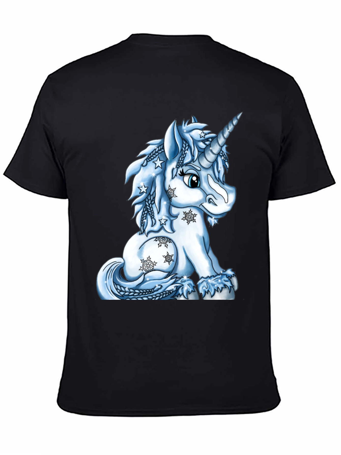 Unicorn Winter T-Shirt - Black
