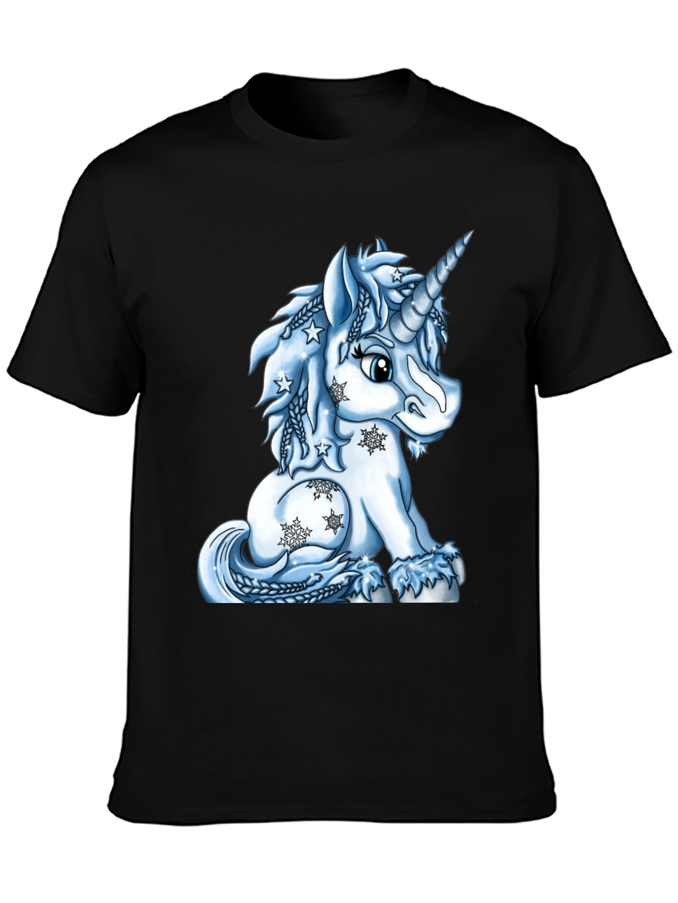 Unicorn Winter T-Shirt - Black