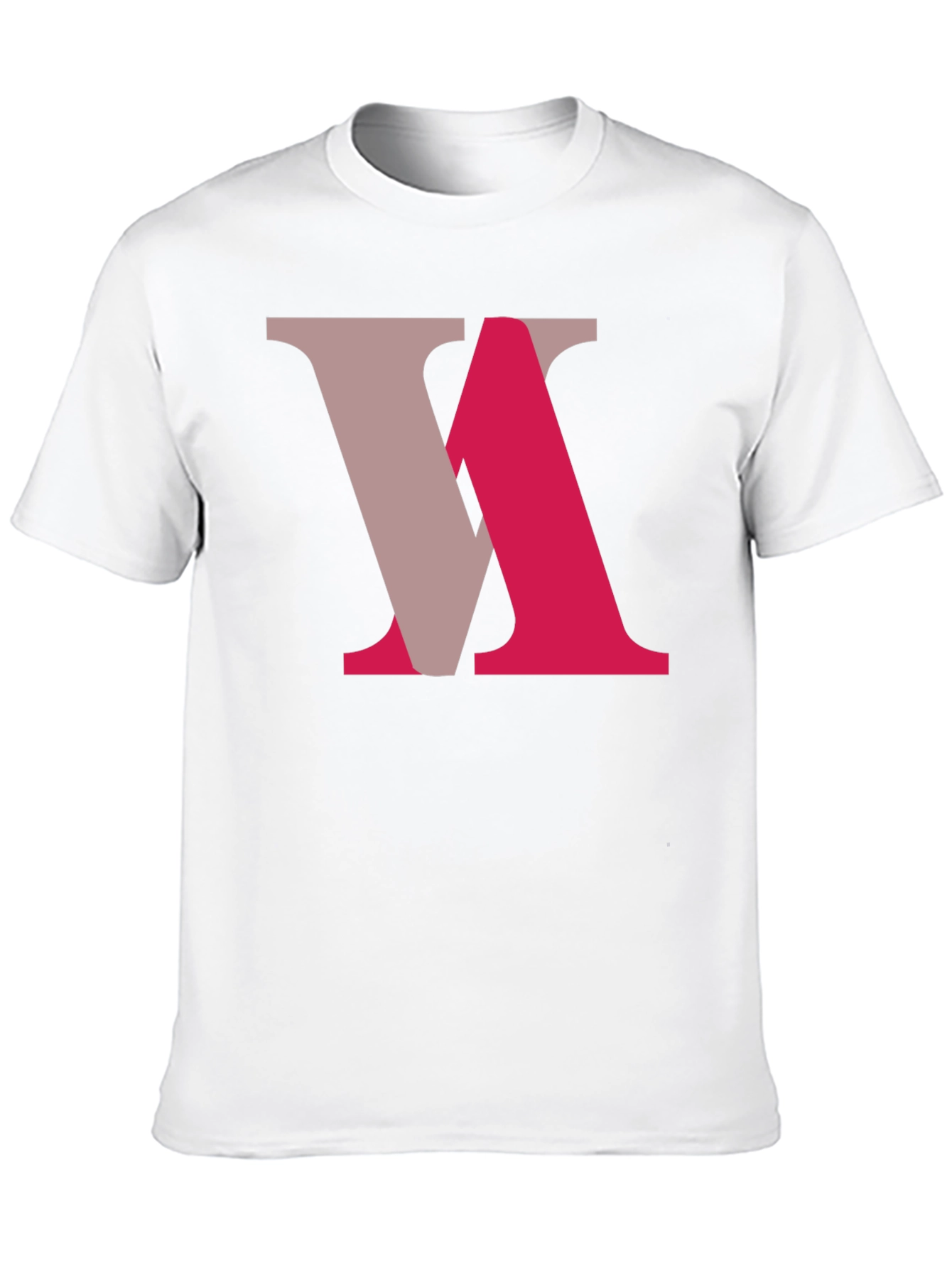 Abstract Letter Graphic Tee - Black