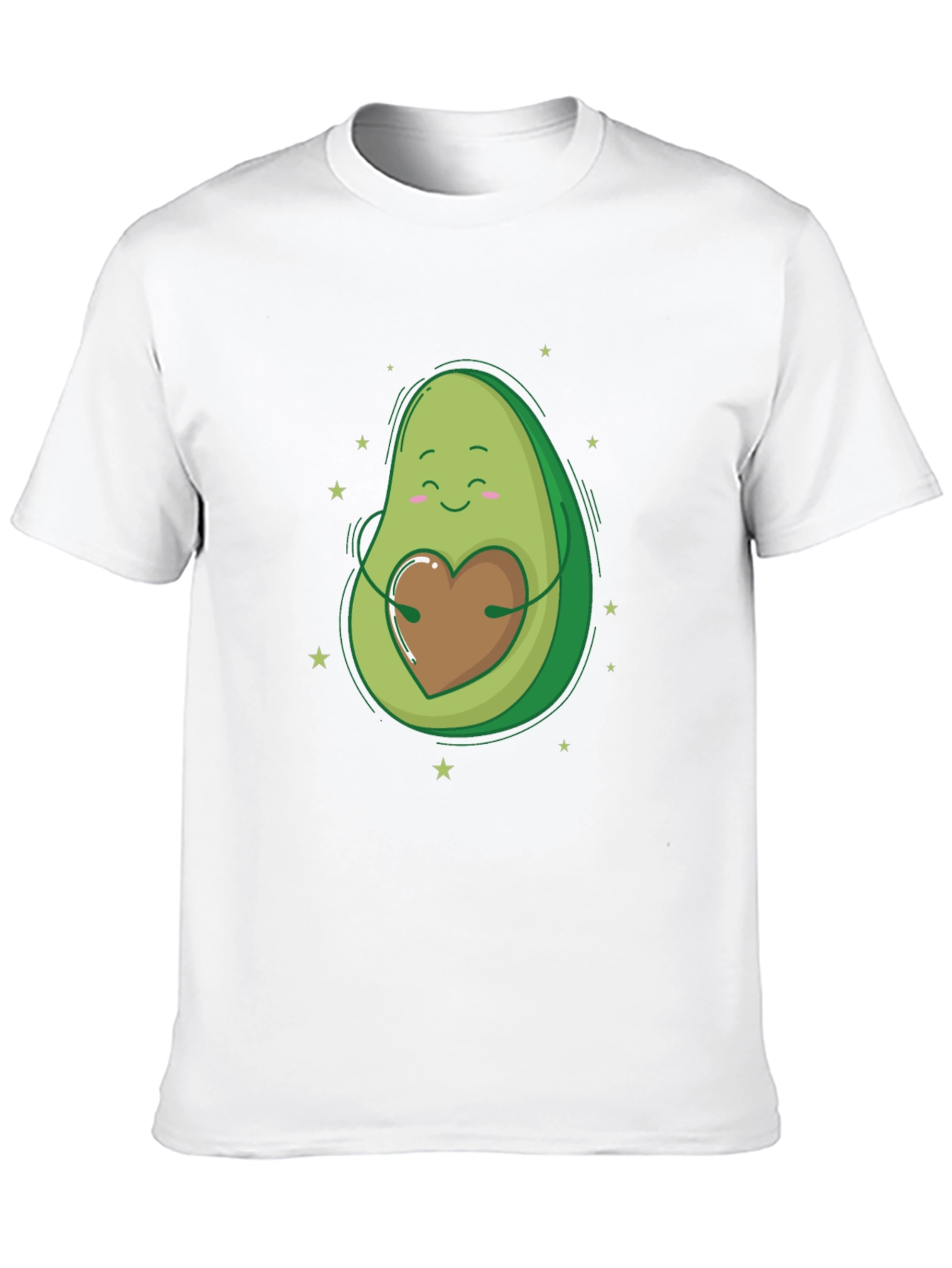 Avocado Heart Hug Graphic Tee - Black T-Shirt