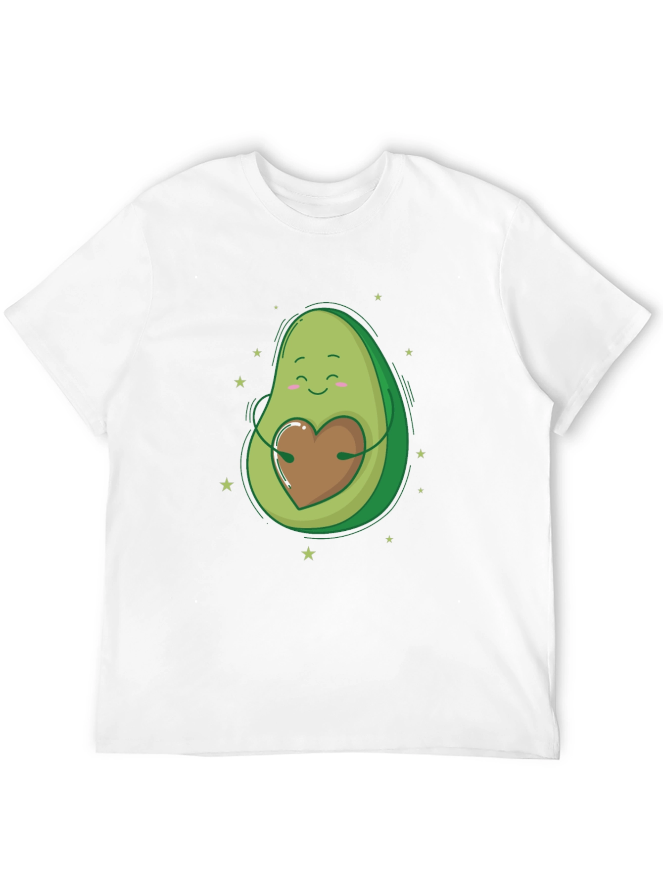 Avocado Heart Hug Graphic Tee - Black T-Shirt