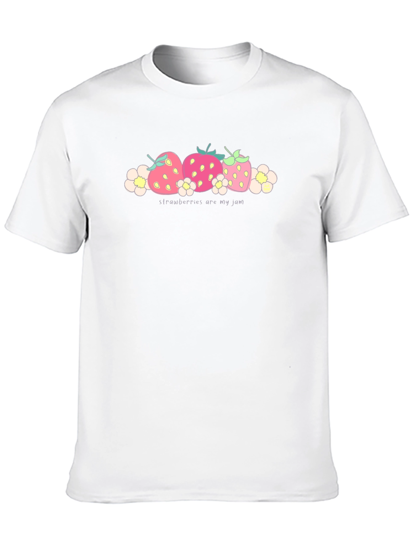 Strawberries Are My Jam Black T-Shirt