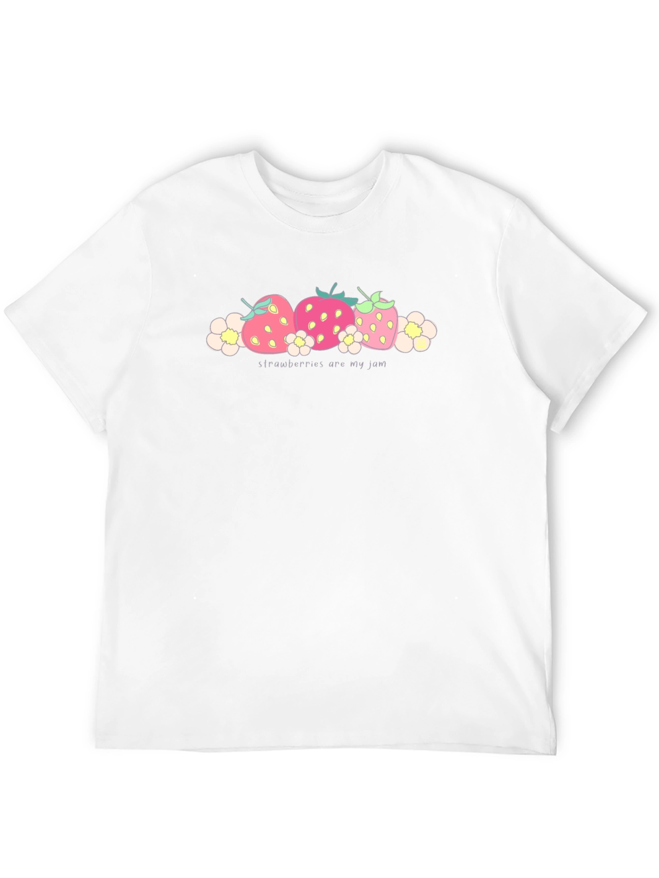 Strawberries Are My Jam Black T-Shirt