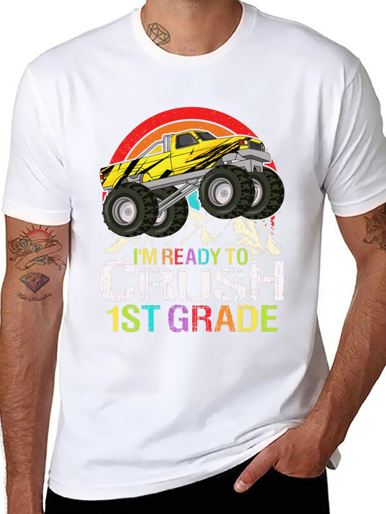 Ready to Crush 1st Grade Monster Truck T-Shirt