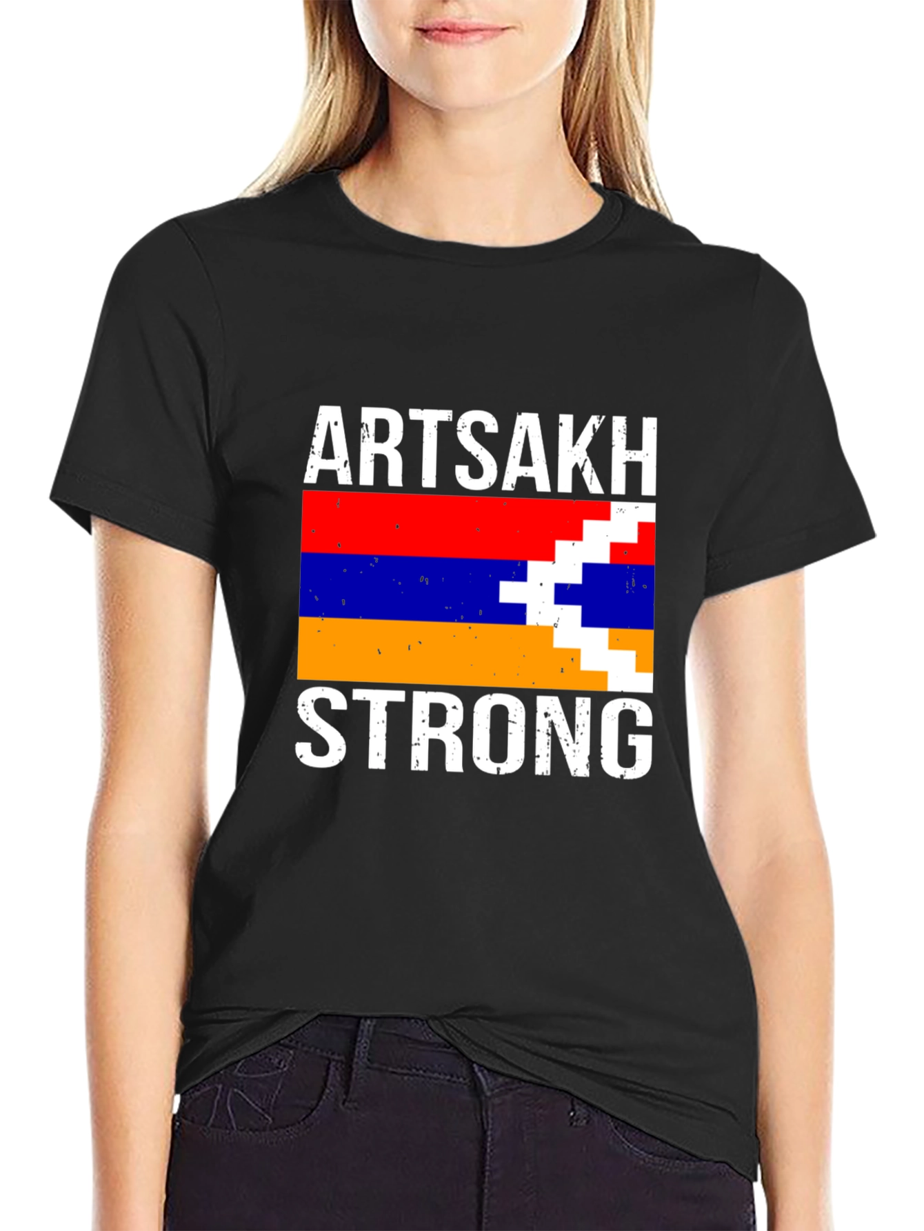 Artsakh Strong Graphic Tee - Black Casual Shirt