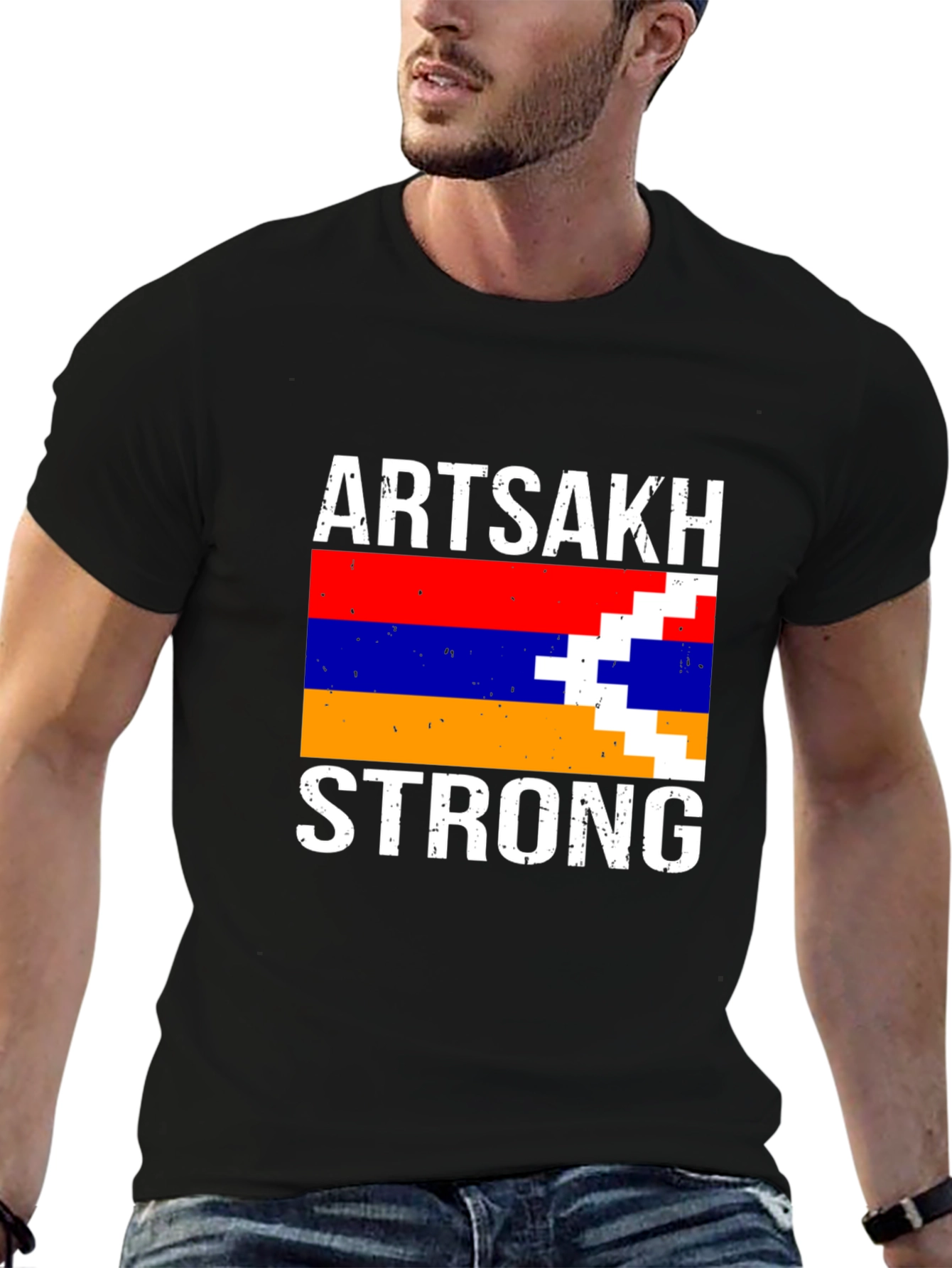 Artsakh Strong Graphic Tee - Black Casual Shirt