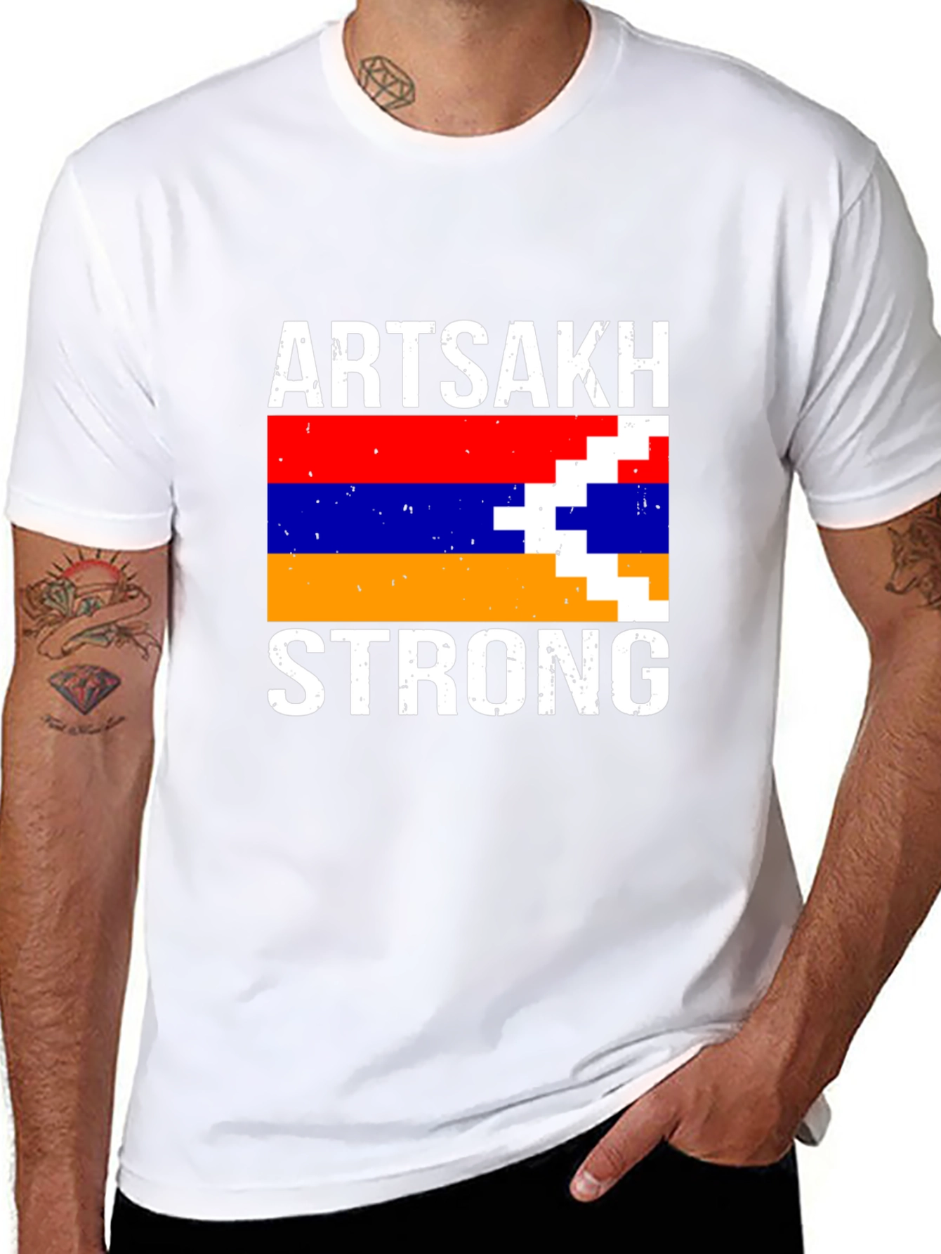 Artsakh Strong Graphic Tee - Black Casual Shirt