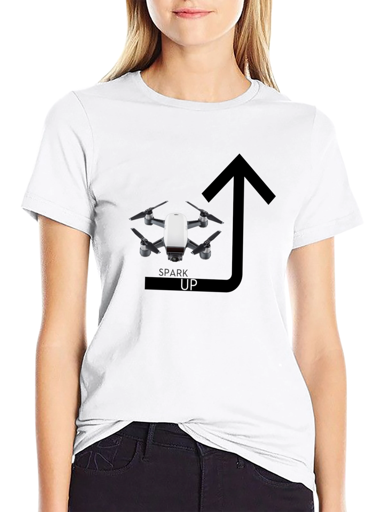 Spark Up Drone T-Shirt - Stylish Graphic Tee