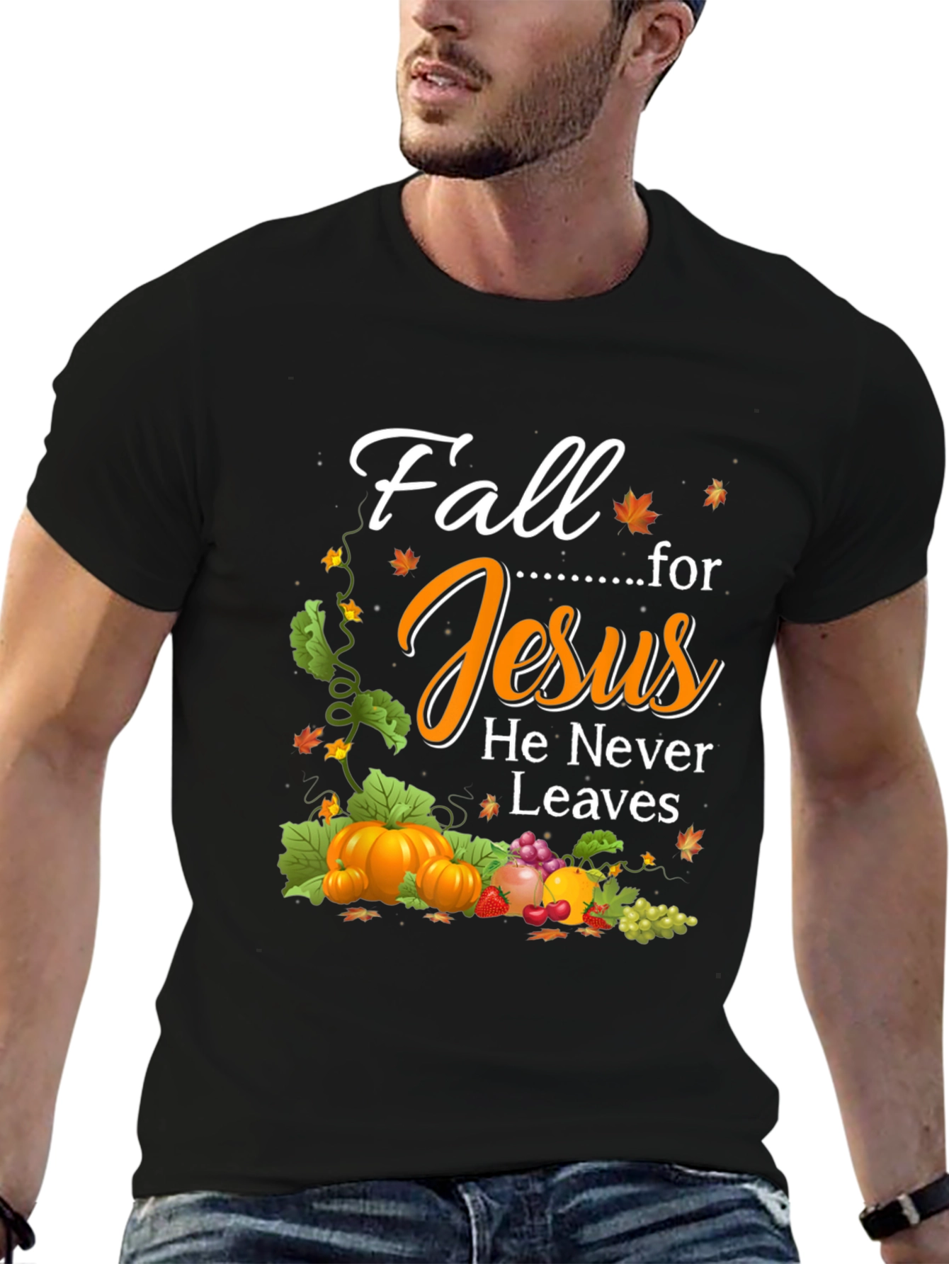 Fall for Jesus Black T-Shirt