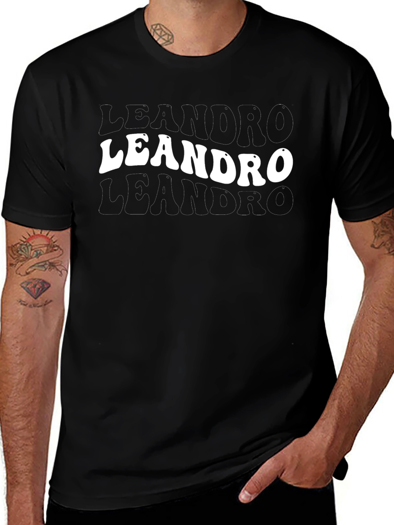 Leandro Retro Text T-Shirt