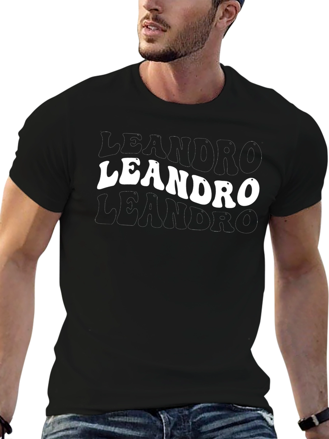 Leandro Retro Text T-Shirt
