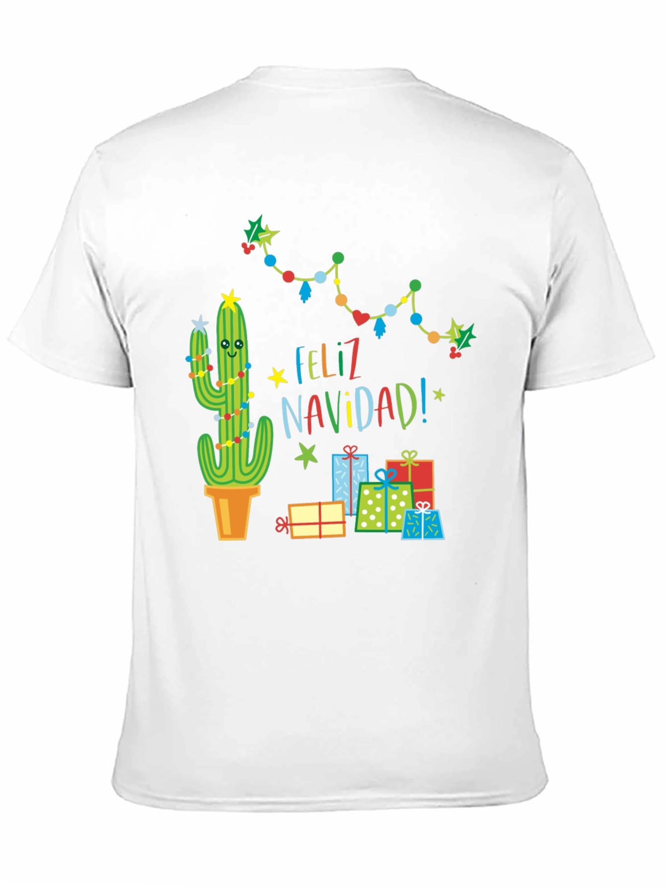 Feliz Navidad Cactus T-Shirt - Holiday Gift