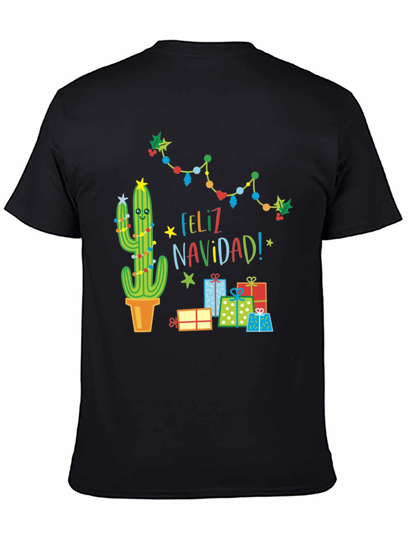 Feliz Navidad Cactus T-Shirt - Holiday Gift
