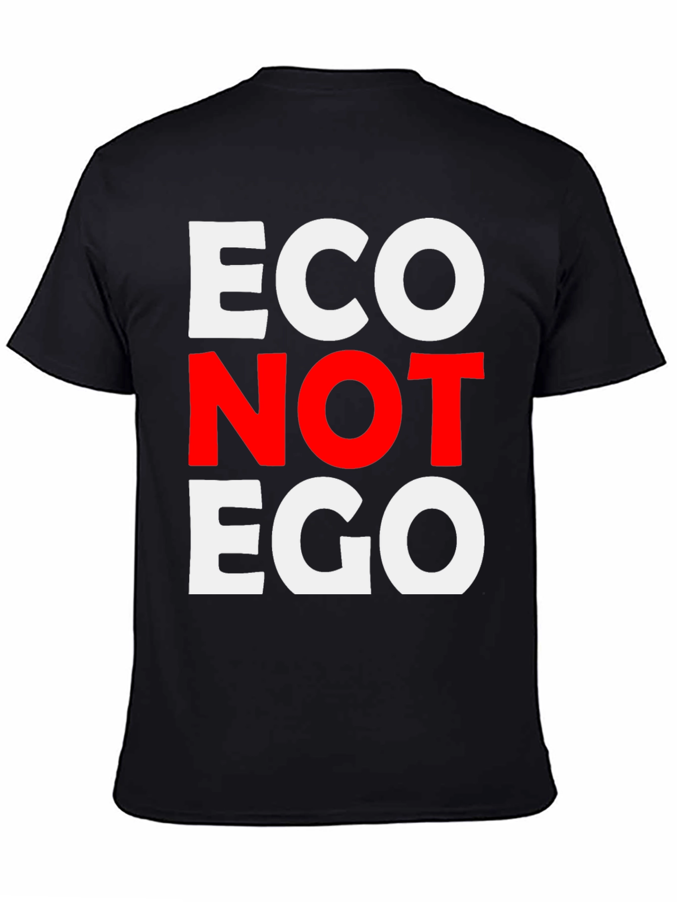 Eco Not Ego Graphic Tee - Black