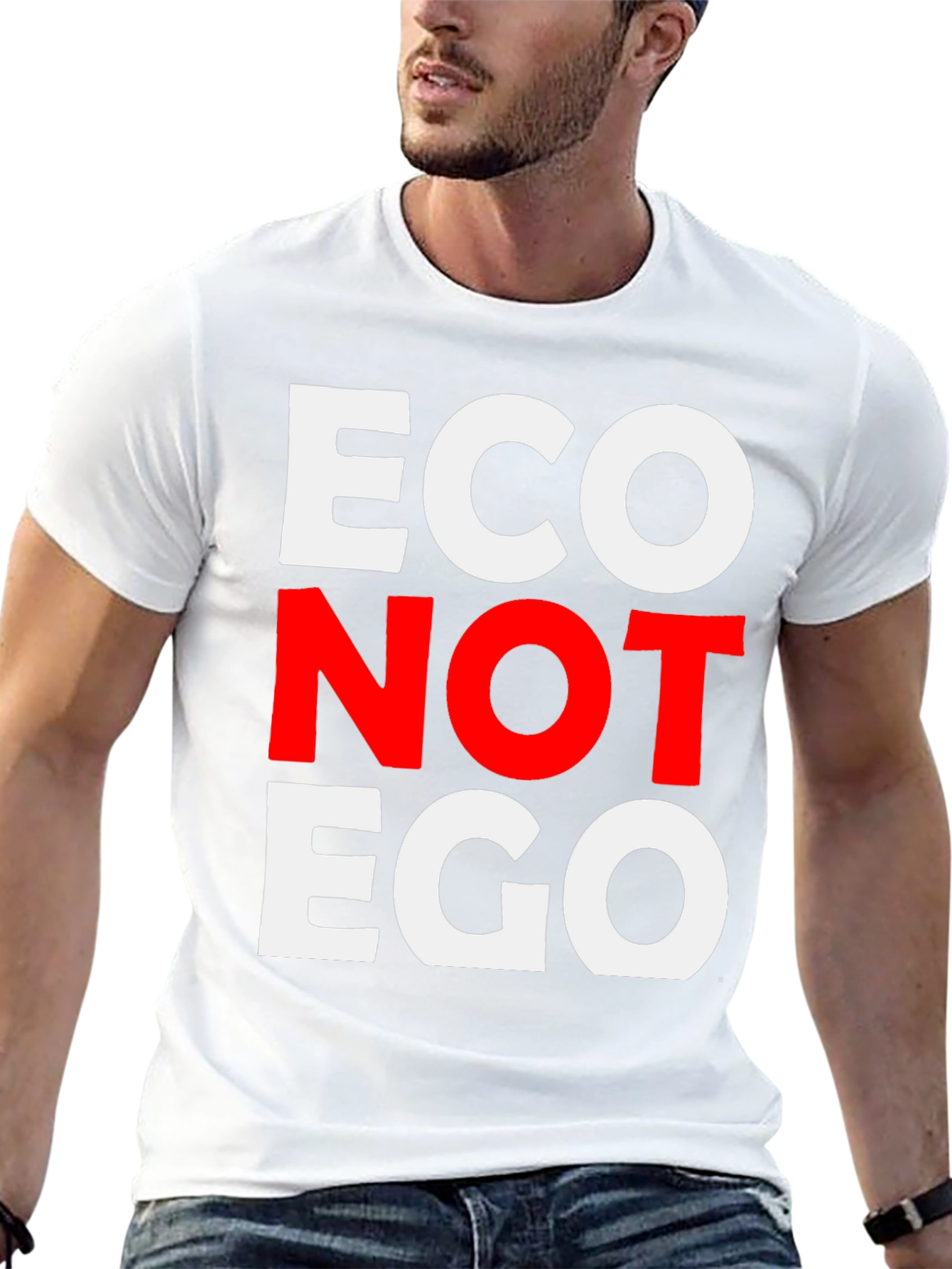 Eco Not Ego Graphic Tee - Black