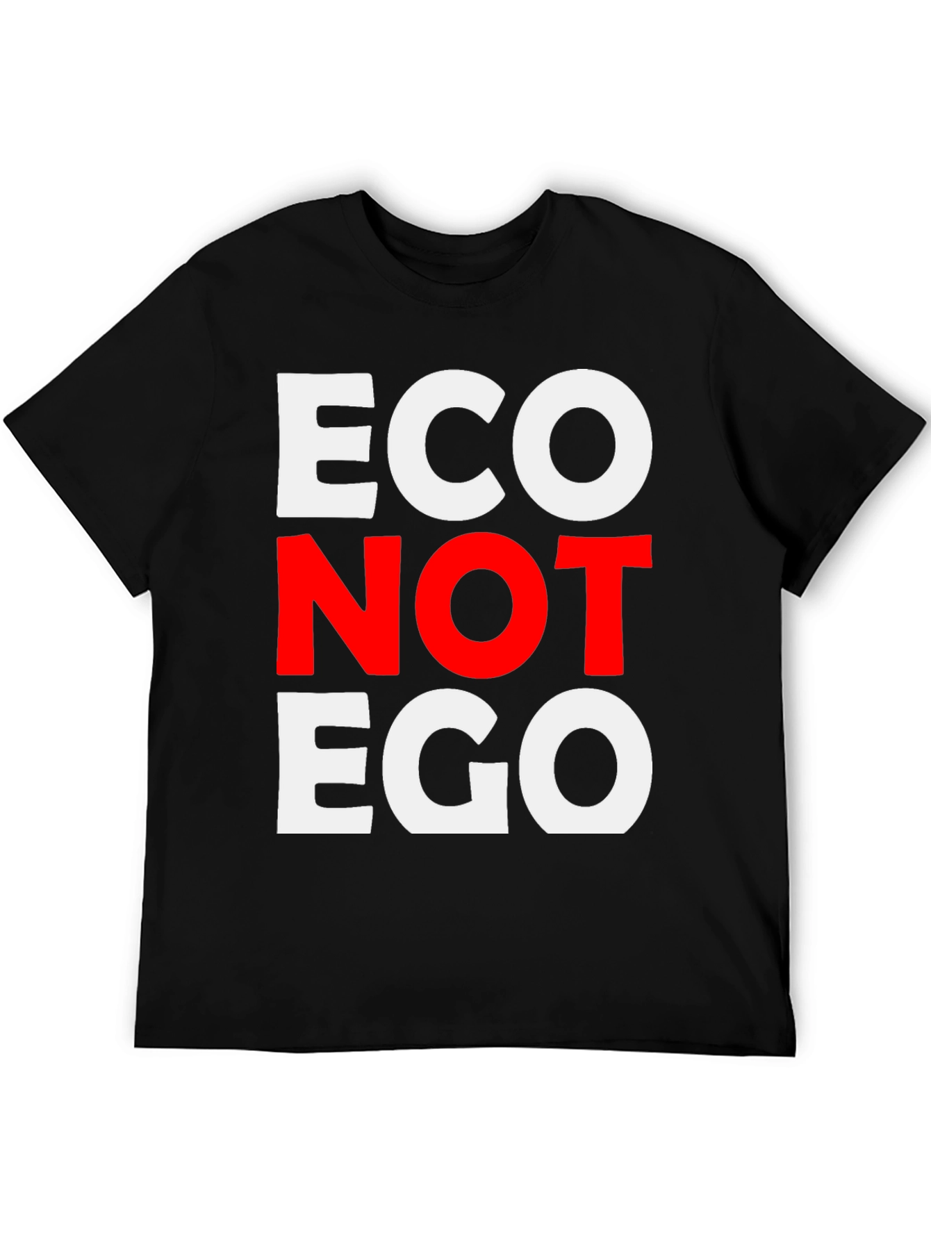 Eco Not Ego Graphic Tee - Black