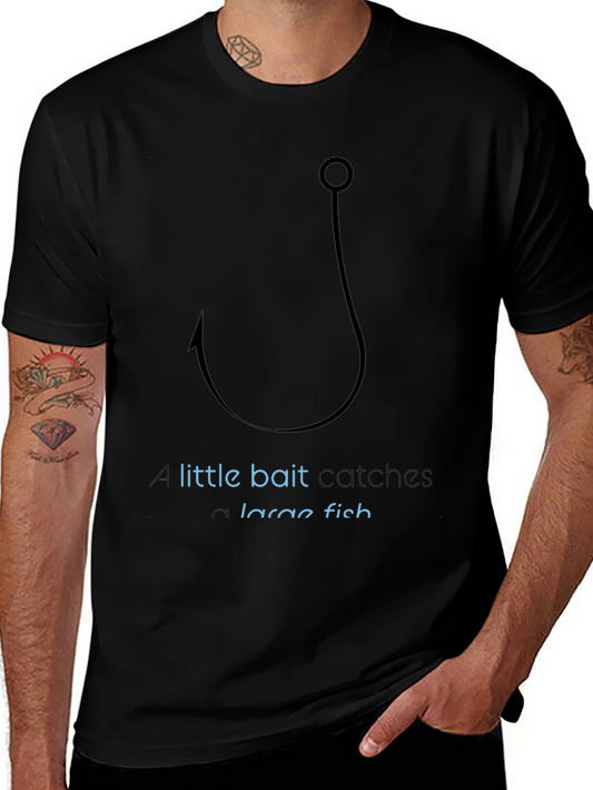 Fishing Hook Graphic T-Shirt - Catch a Large Fish!
