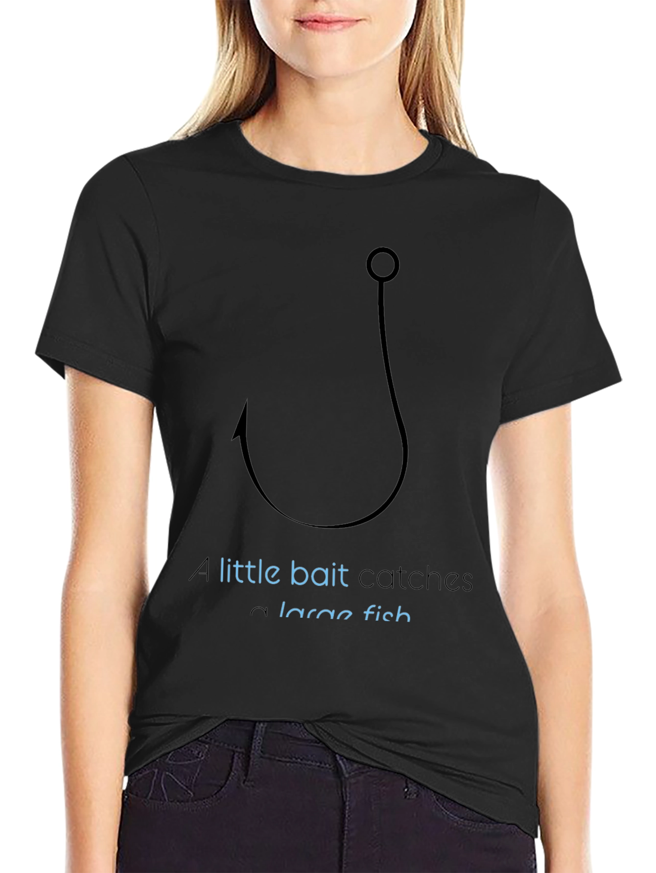 Fishing Hook Graphic T-Shirt - Catch a Large Fish!
