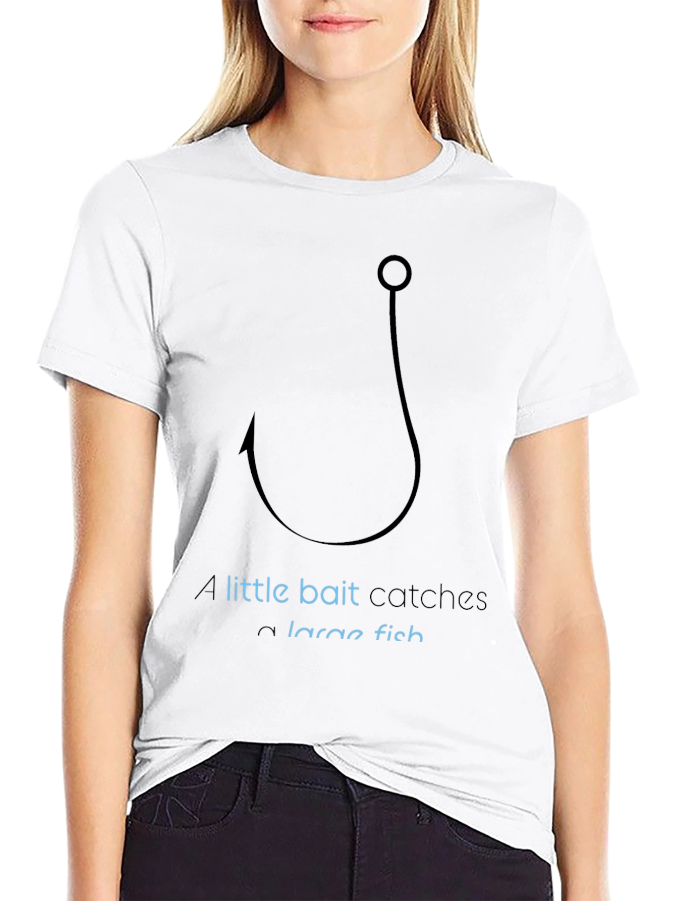 Fishing Hook Graphic T-Shirt - Catch a Large Fish!
