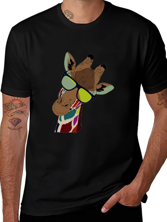 Cool Giraffe Graphic Tee - Unisex Black T-Shirt