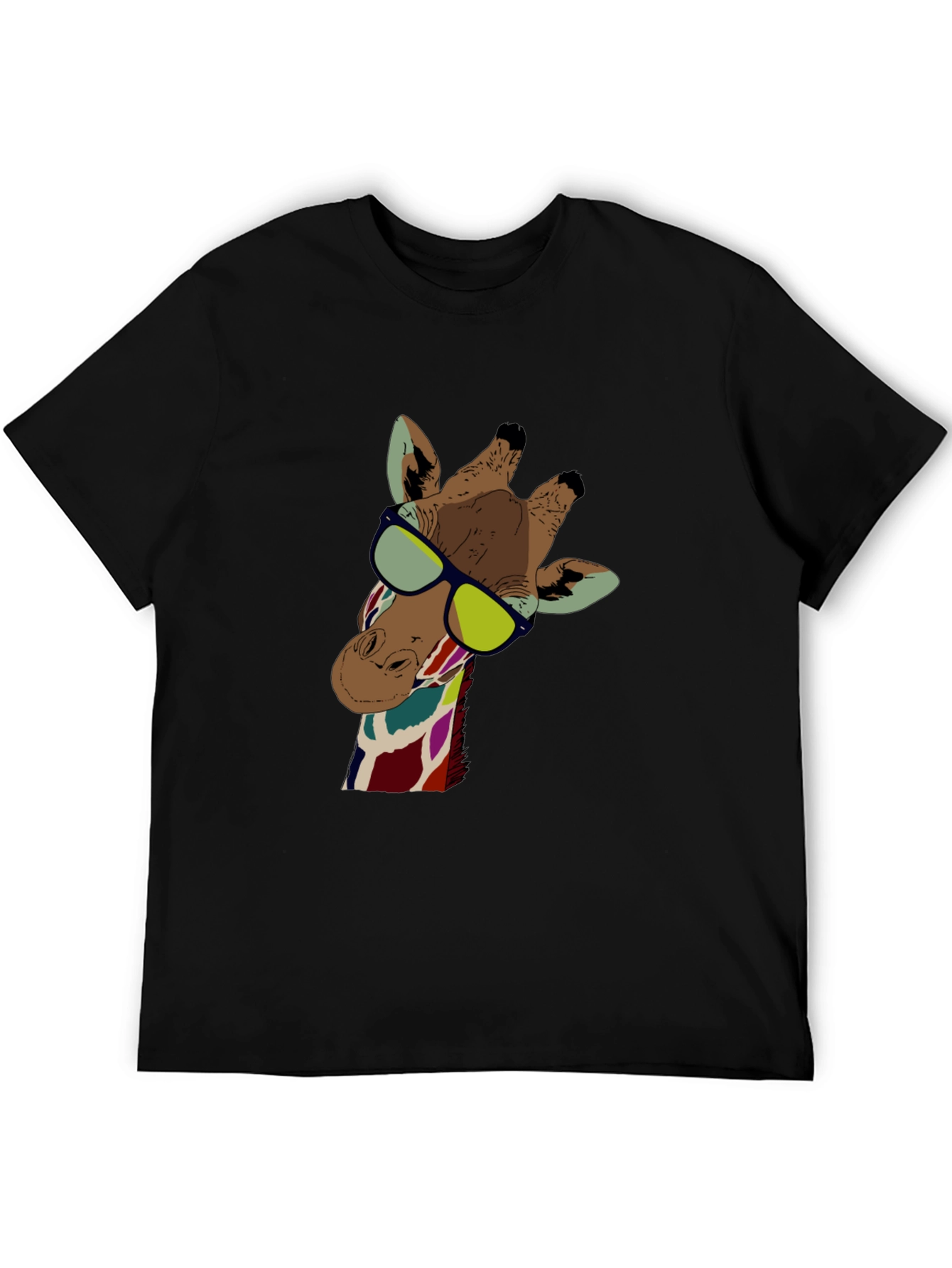 Cool Giraffe Graphic Tee - Unisex Black T-Shirt