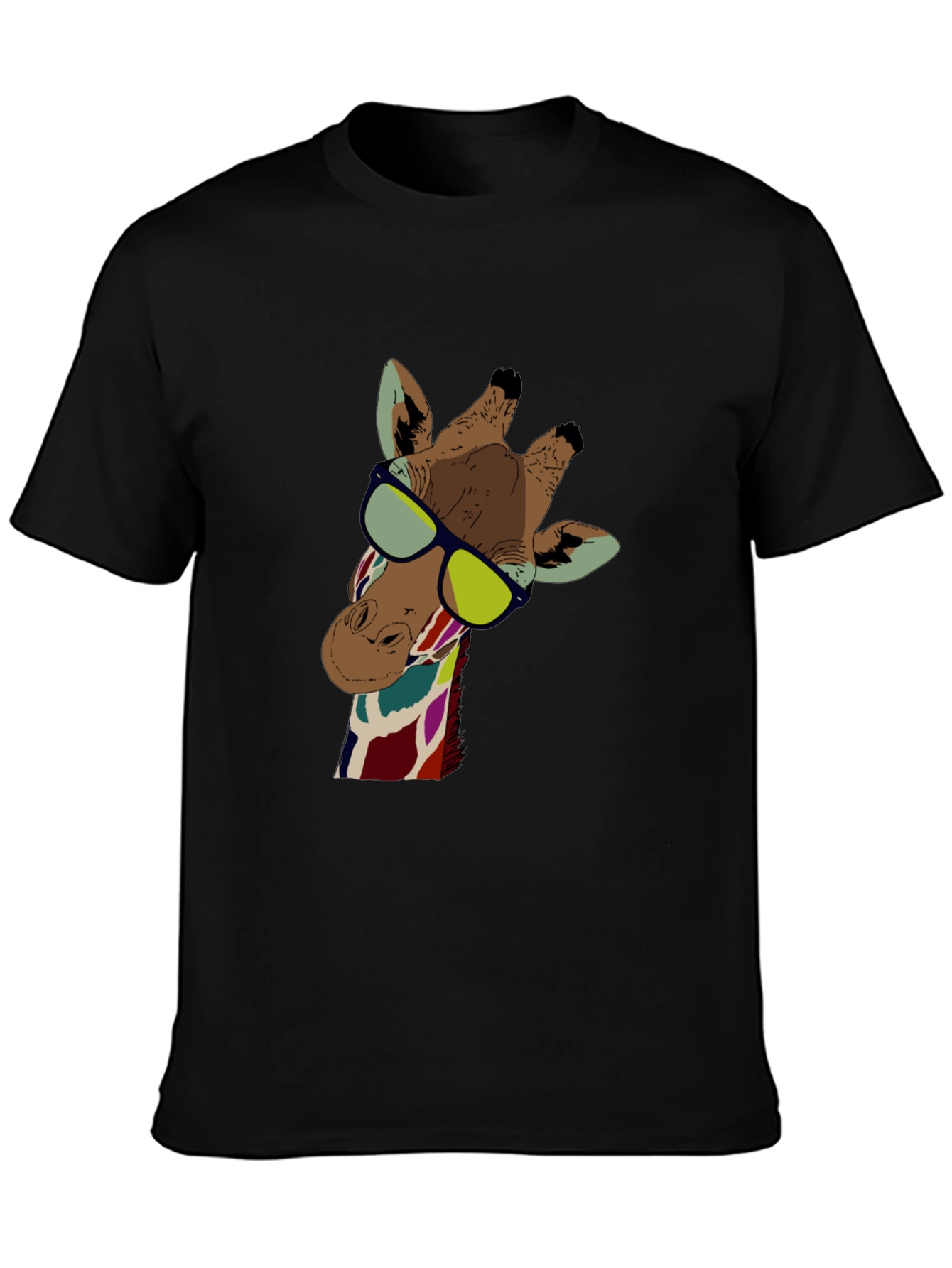 Cool Giraffe Graphic Tee - Unisex Black T-Shirt