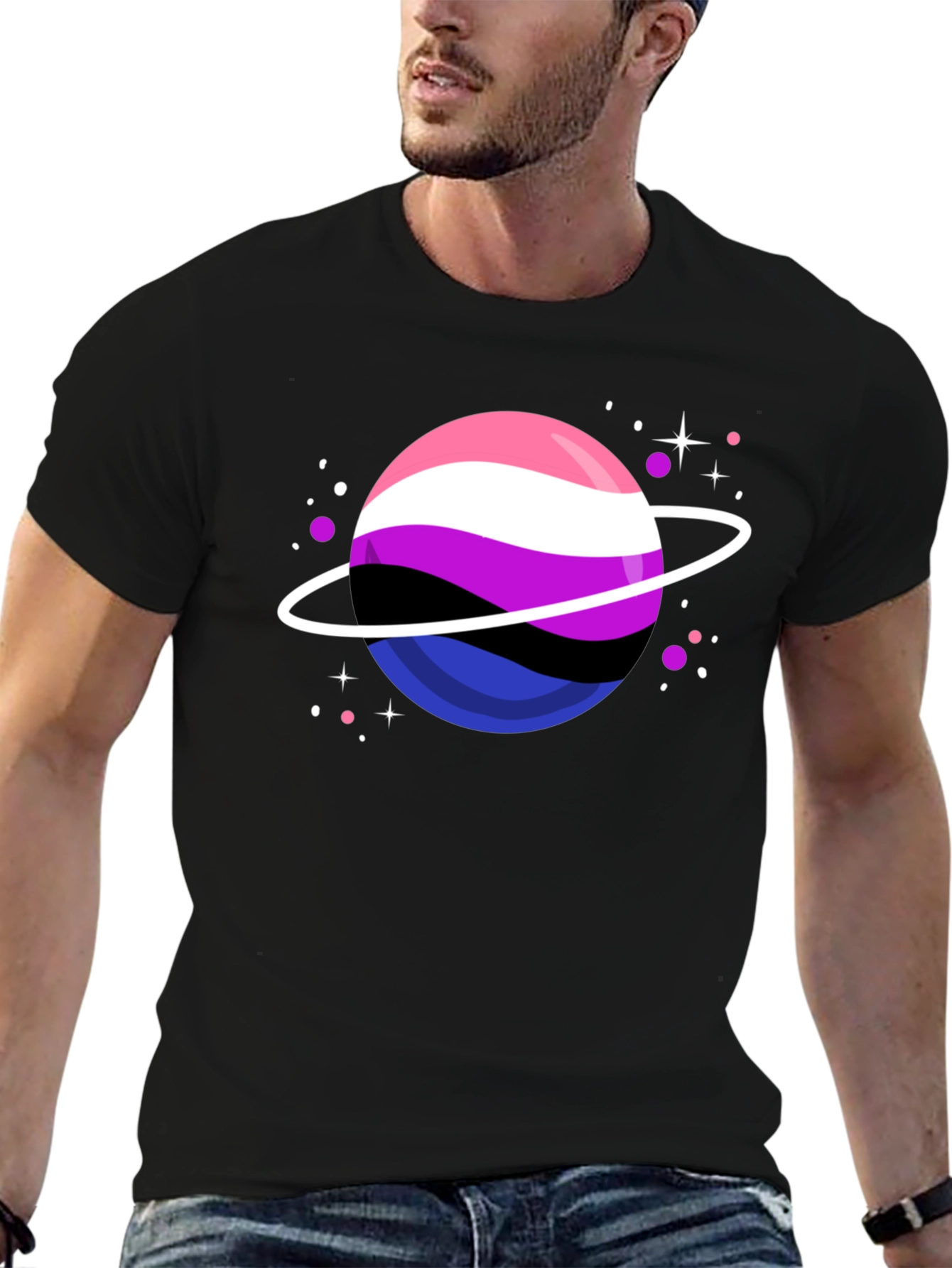 Genderqueer Pride Planet T-Shirt