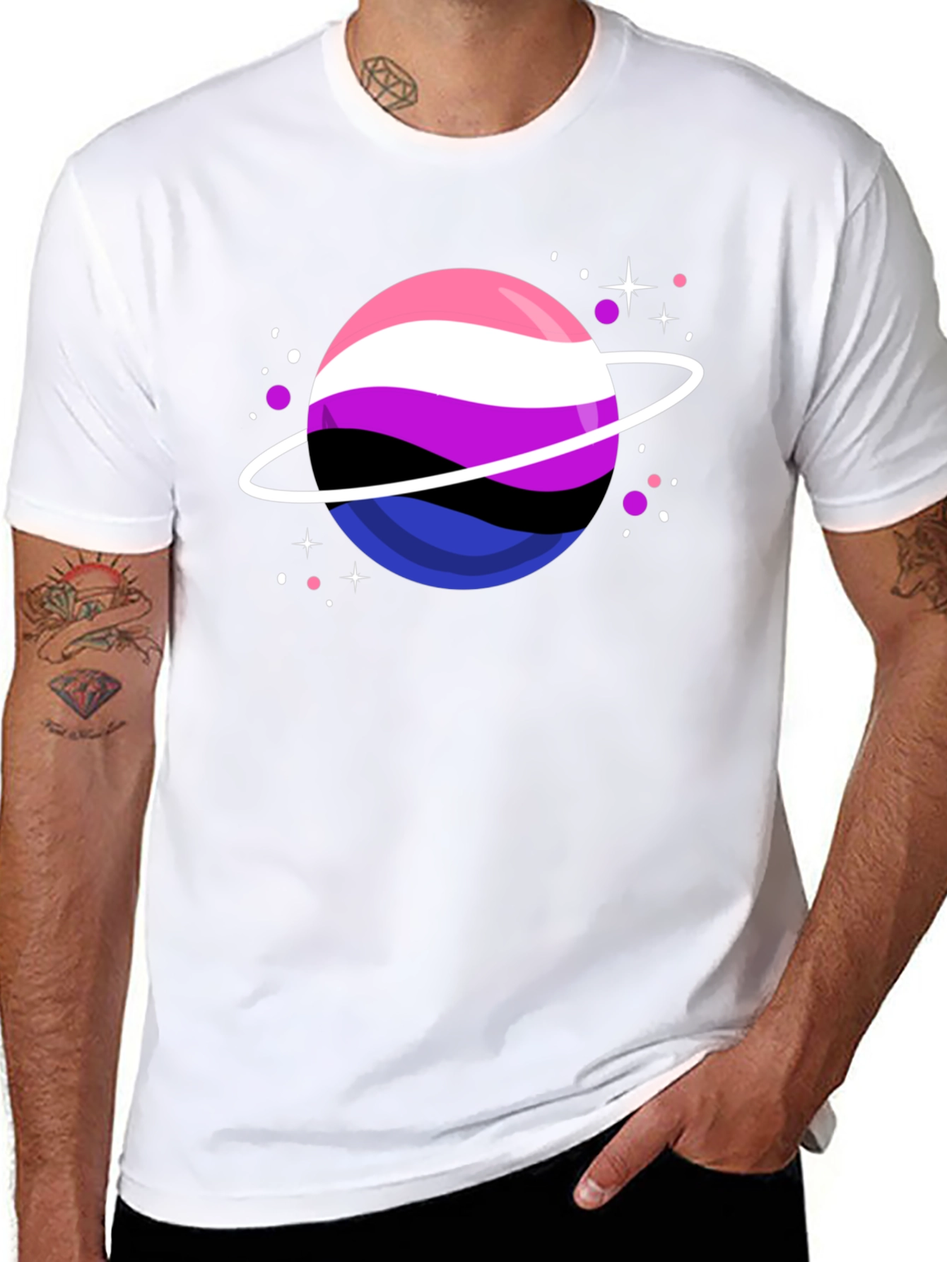 Genderqueer Pride Planet T-Shirt