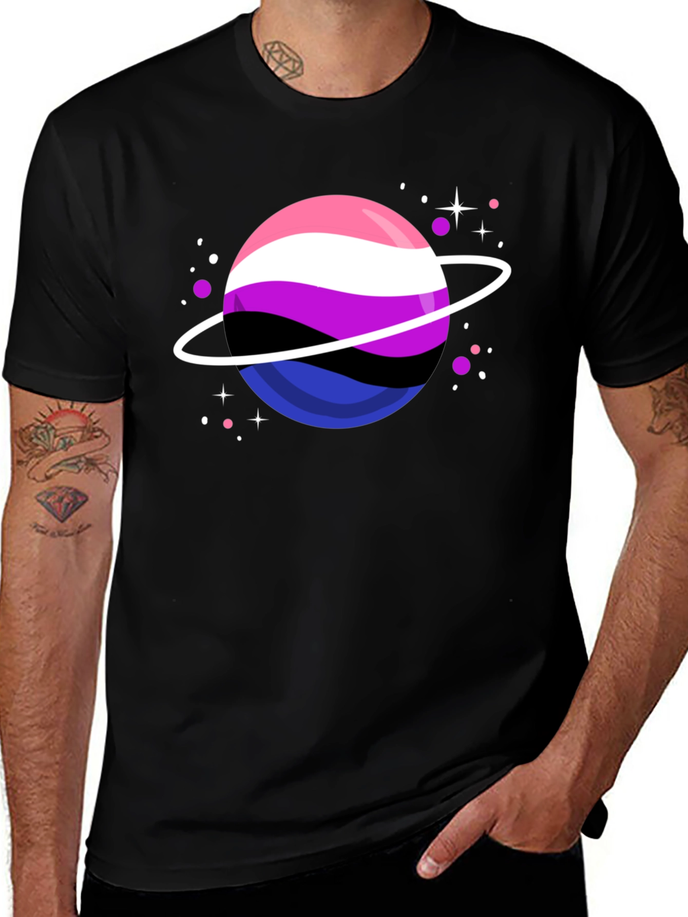 Genderqueer Pride Planet T-Shirt