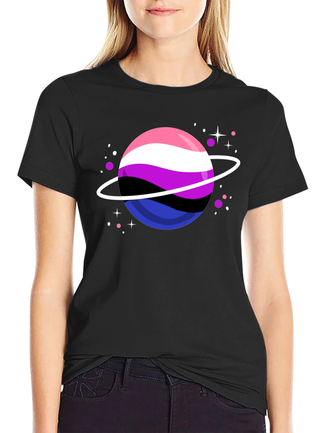 Genderqueer Pride Planet T-Shirt