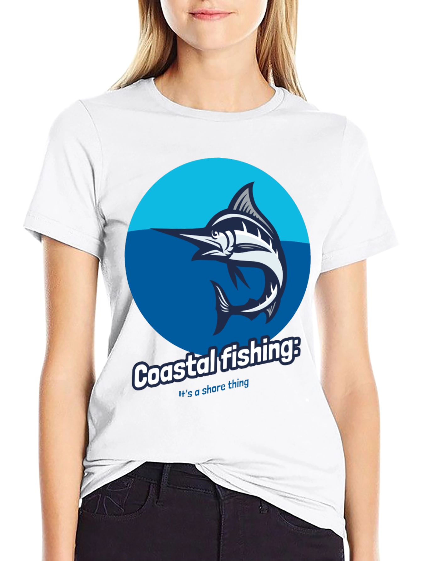 Coastal Fishing Graphic Tee - Shore Thing!