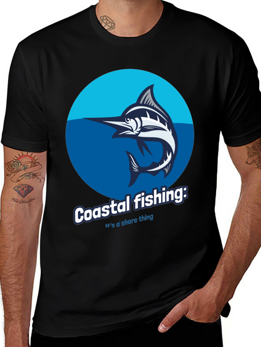 Coastal Fishing Graphic Tee - Shore Thing!