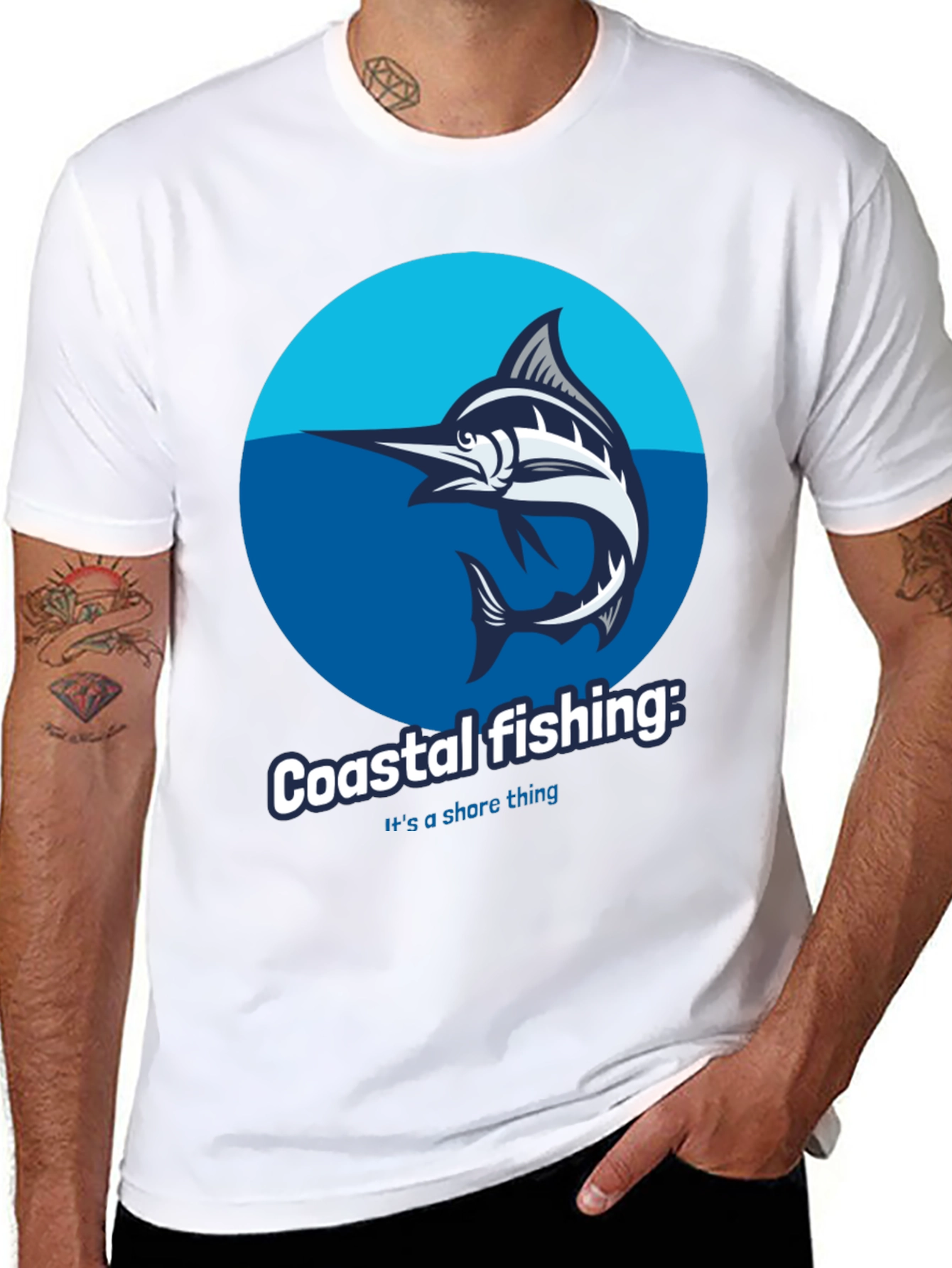Coastal Fishing Graphic Tee - Shore Thing!