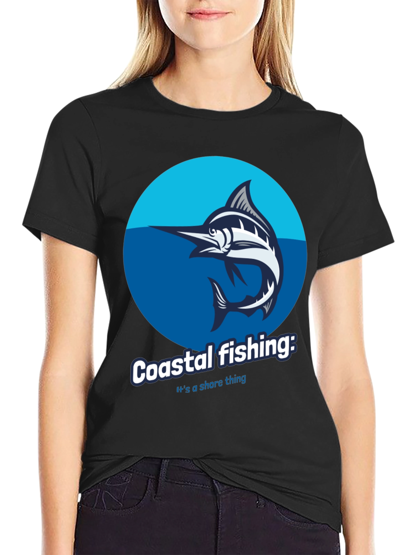 Coastal Fishing Graphic Tee - Shore Thing!