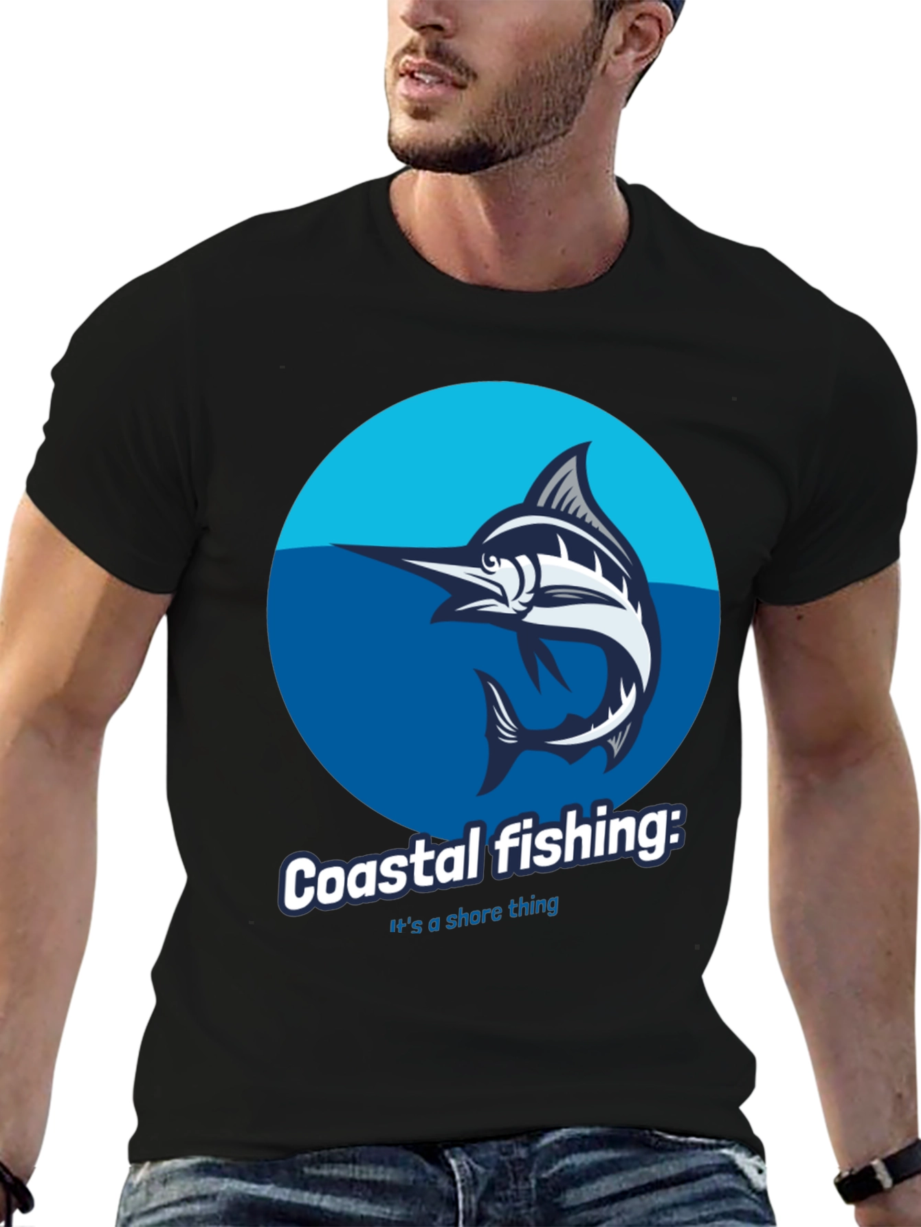 Coastal Fishing Graphic Tee - Shore Thing!