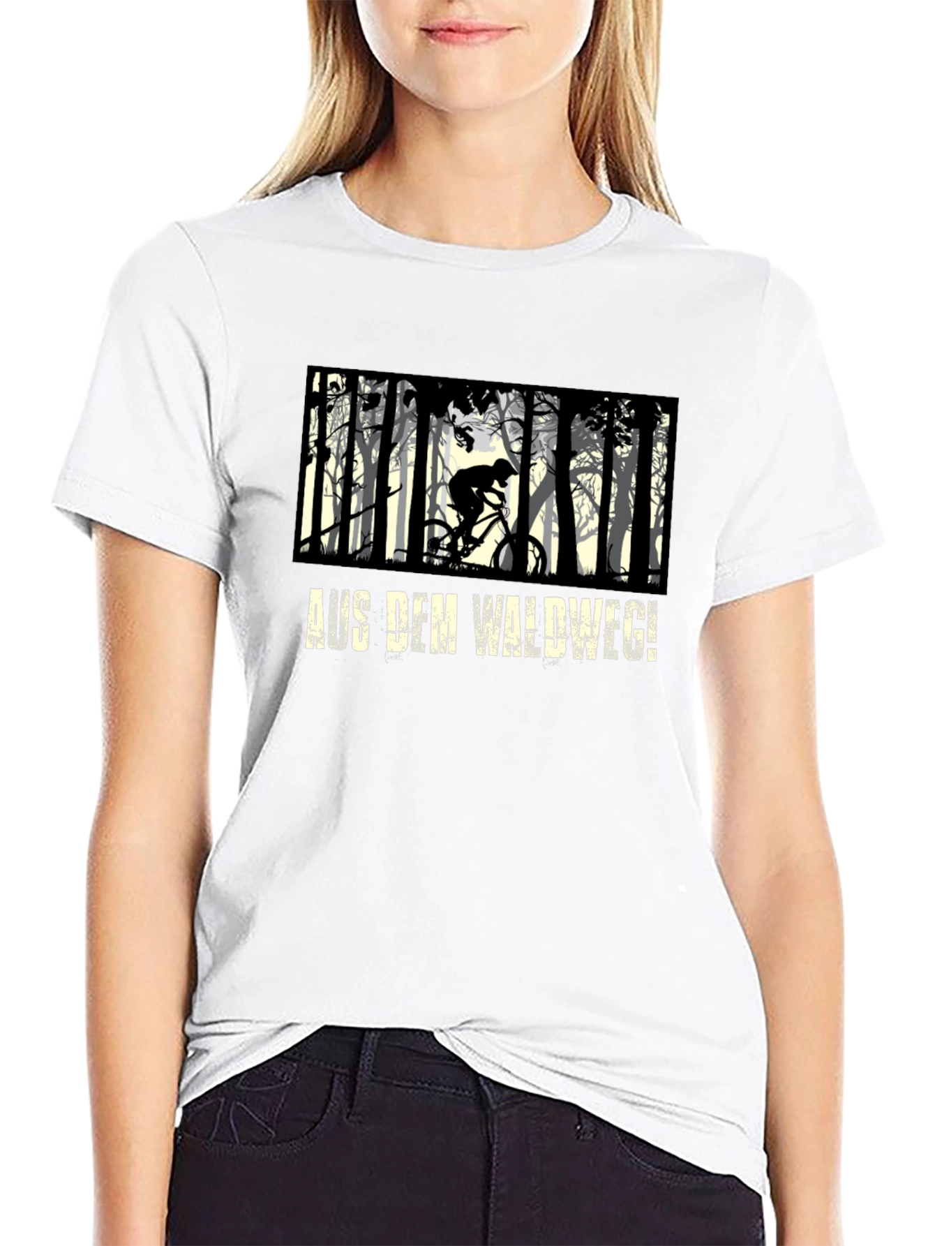 Mountain Biker Forest Graphic Tee