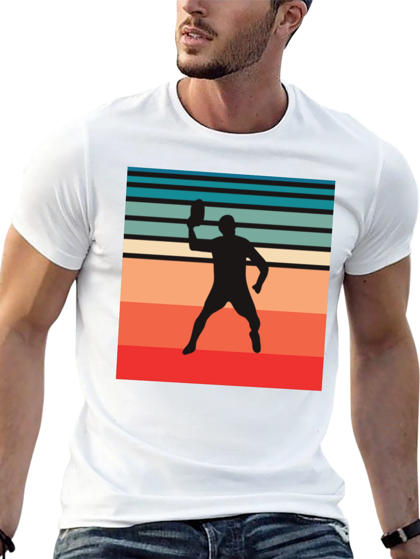 Retro Pickleball Player Graphic Tee
