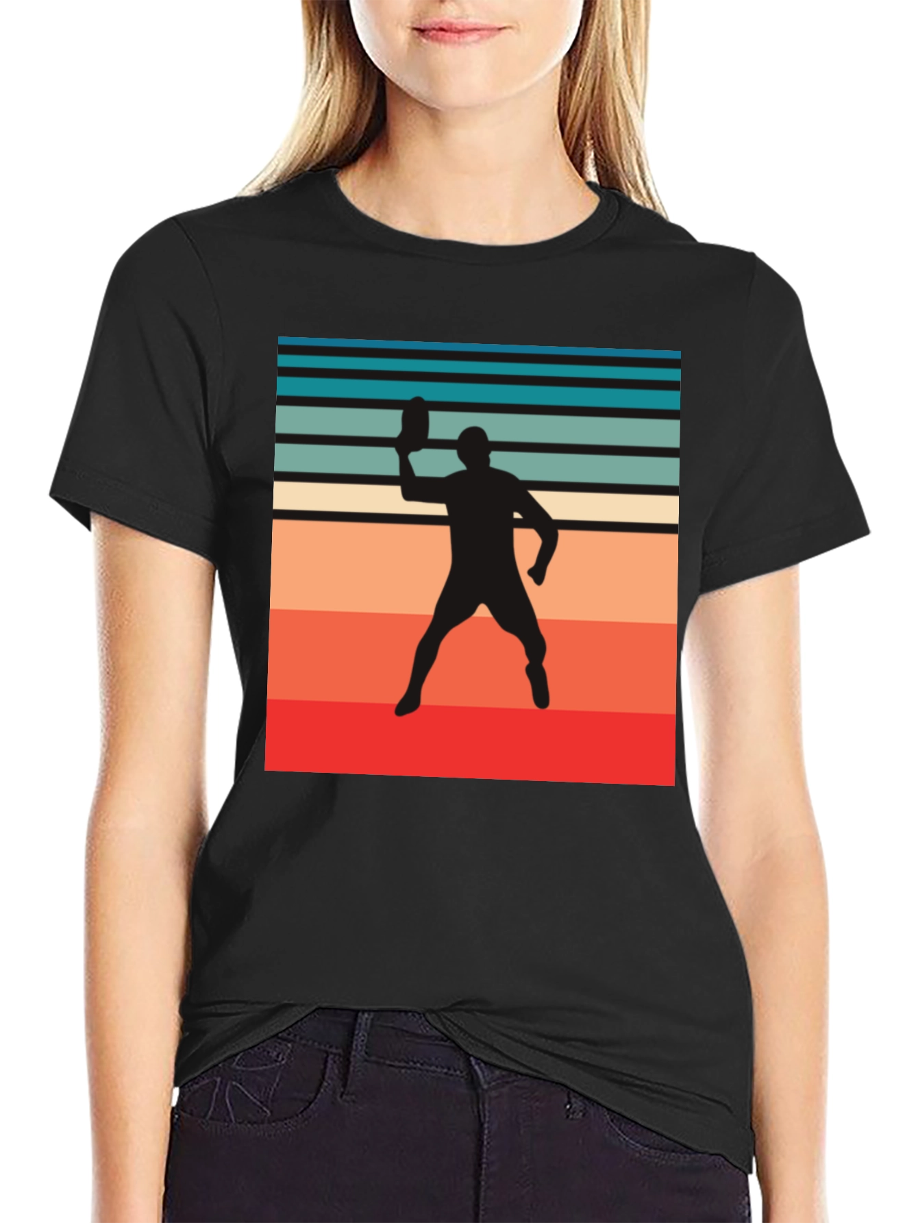 Retro Pickleball Player Graphic Tee