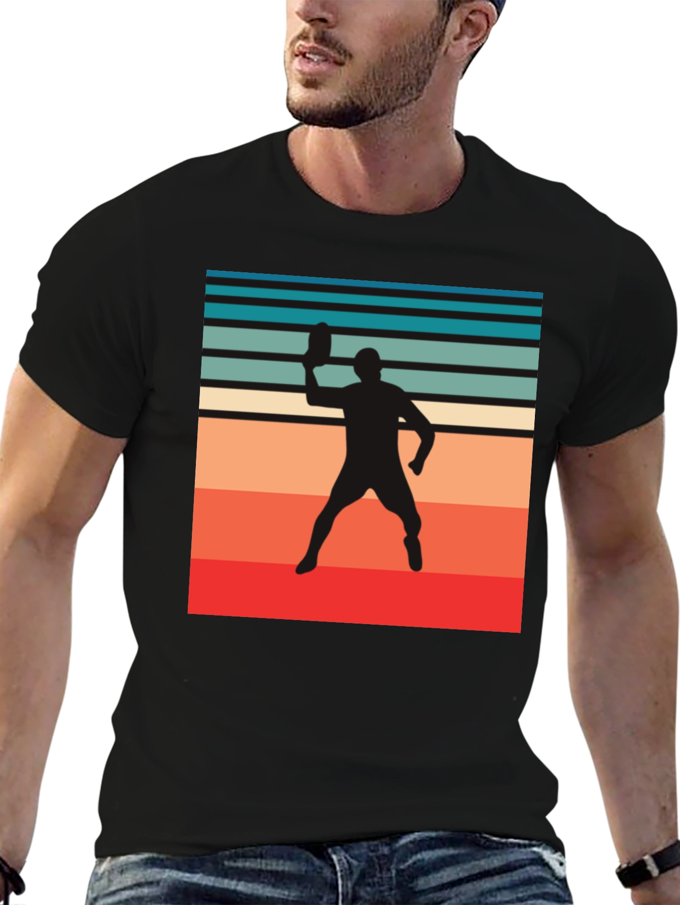 Retro Pickleball Player Graphic Tee