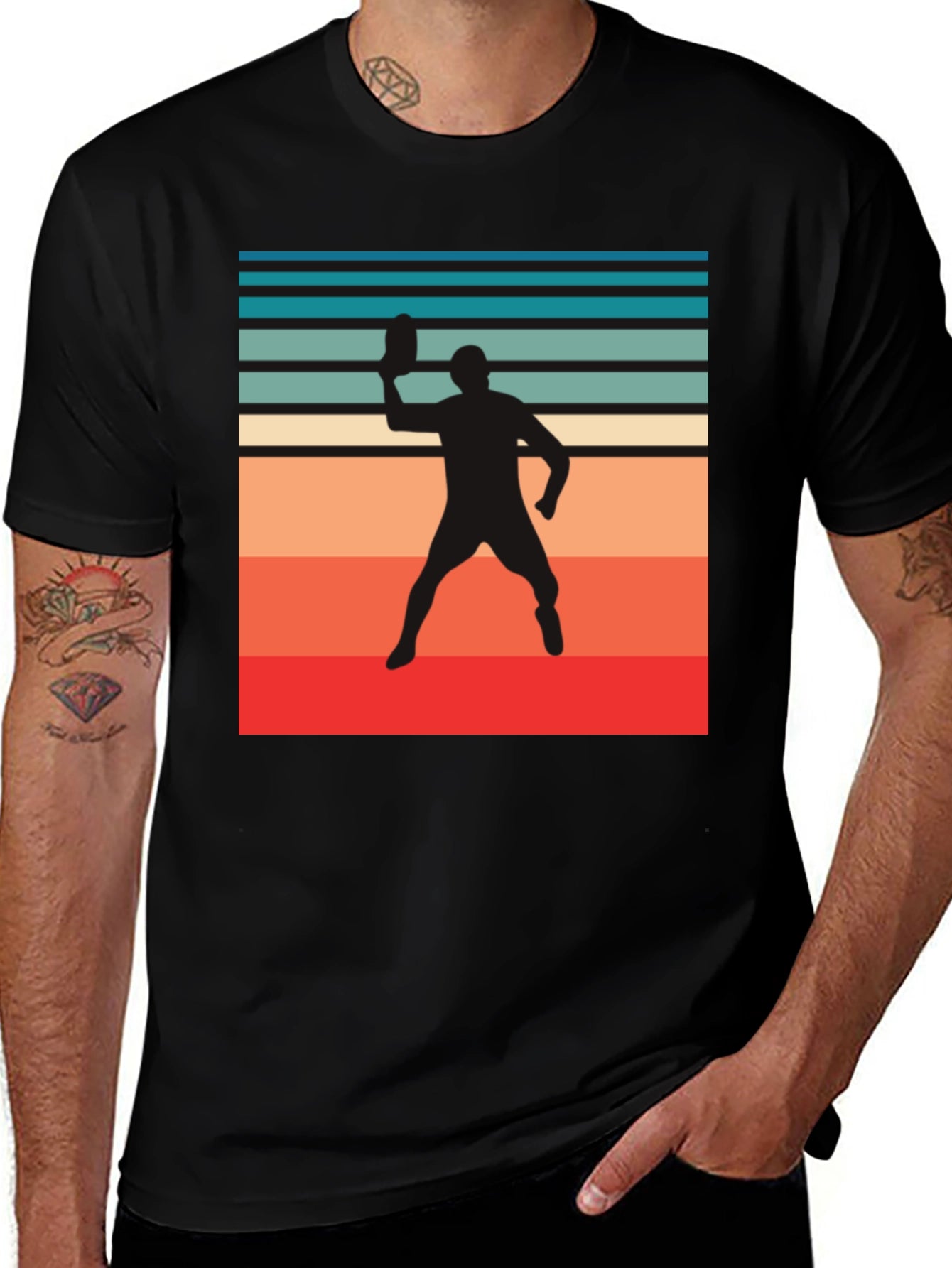 Retro Pickleball Player Graphic Tee