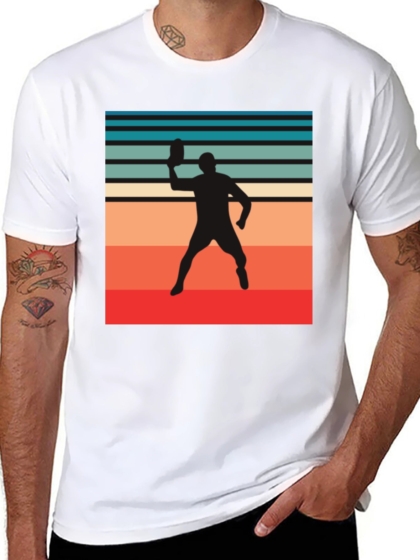 Retro Pickleball Player Graphic Tee