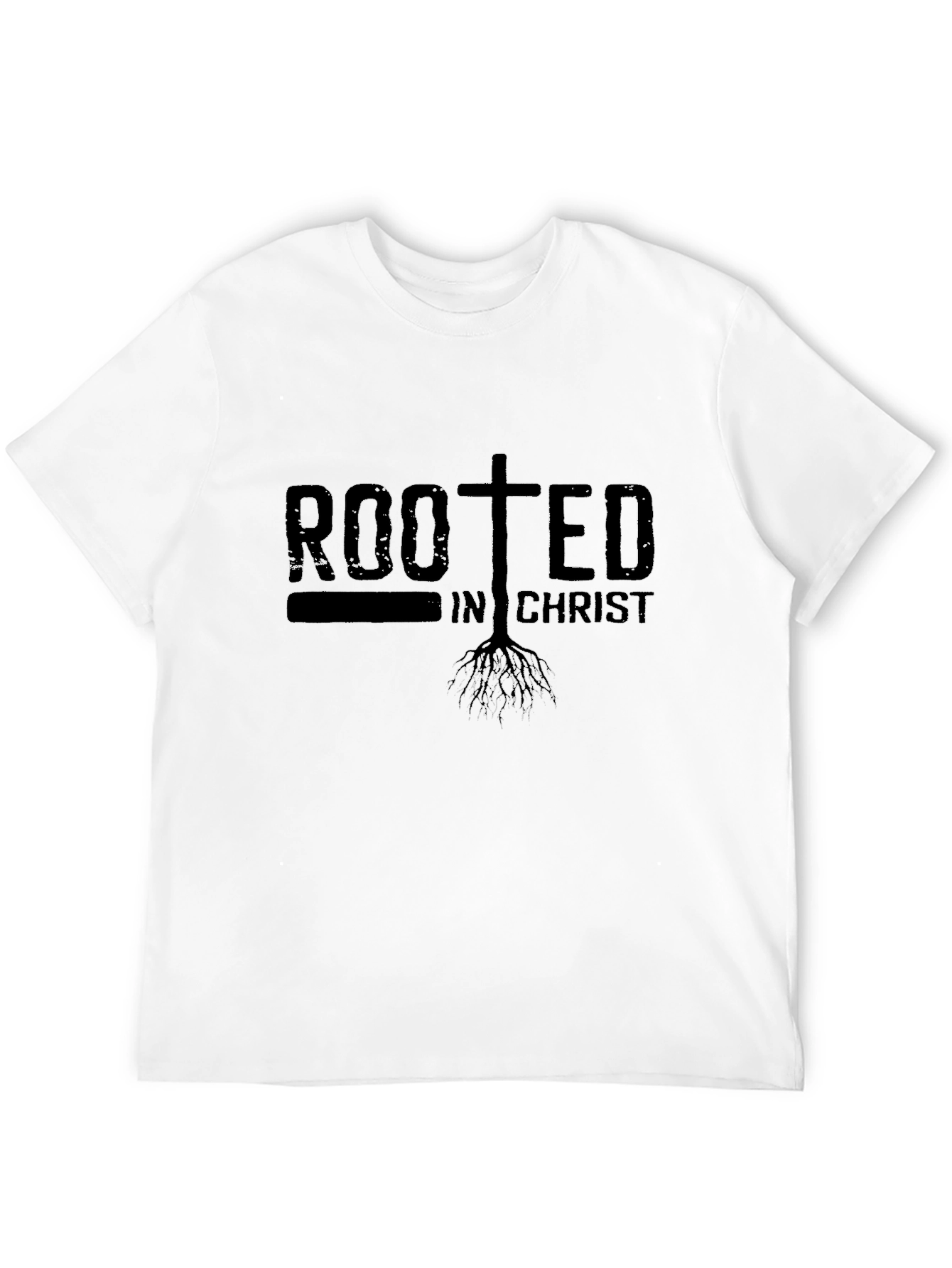 Rooted In Christ Black Graphic T-Shirt