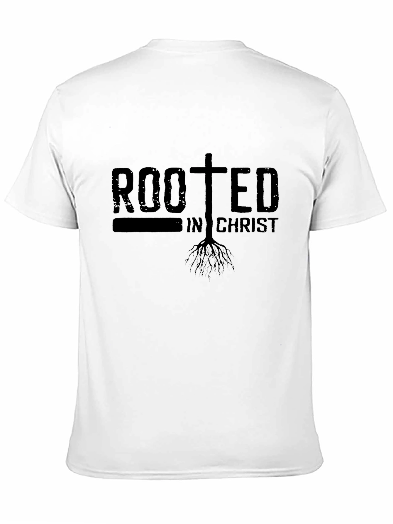 Rooted In Christ Black Graphic T-Shirt