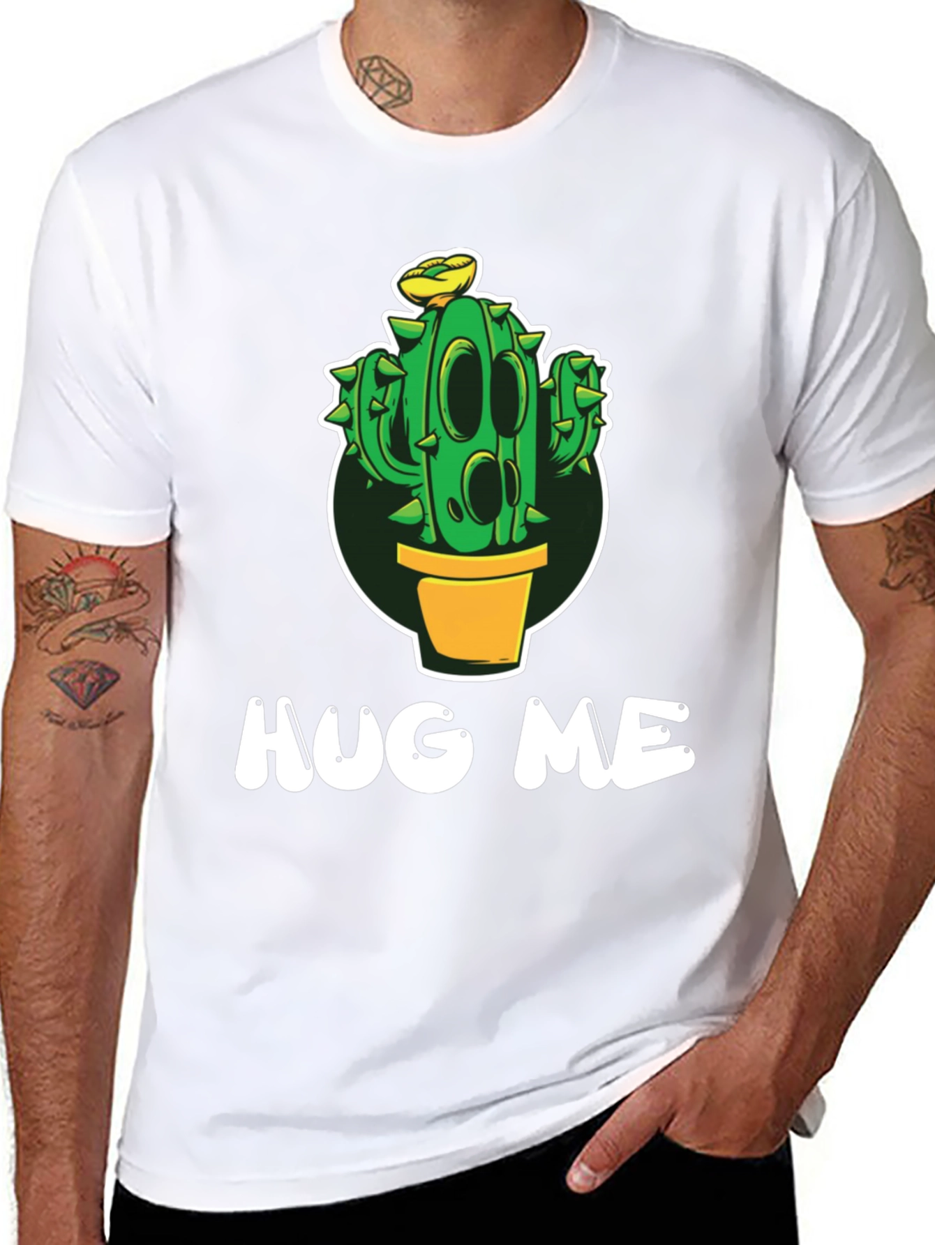 Hug Me Cactus T-Shirt - Funny Graphic Tee